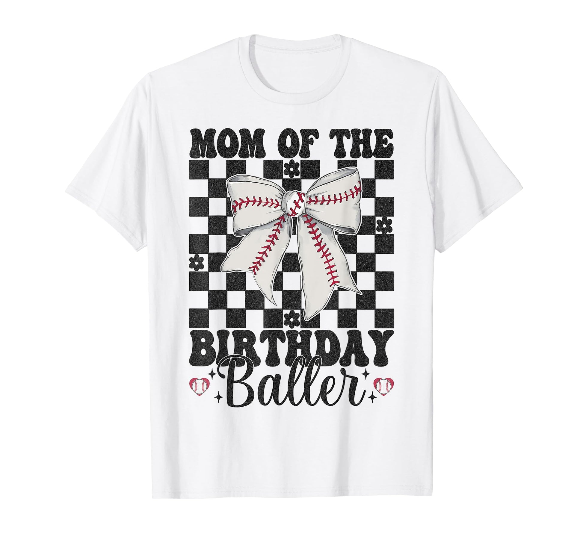 Baseball Mom Coquette Bow Mom T-Shirt - Custom Art Print Men Women - T-Shirt, Sweatshirt, Hoodie