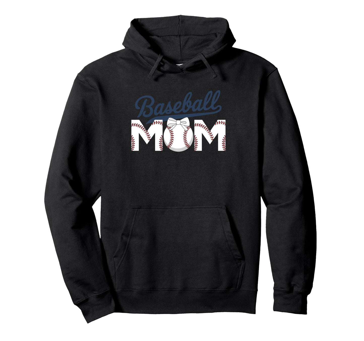 Baseball Mama Coquette Bow Game Day Hoodie - Custom Art Print Unisex - T-Shirt, Sweatshirt, Hoodie