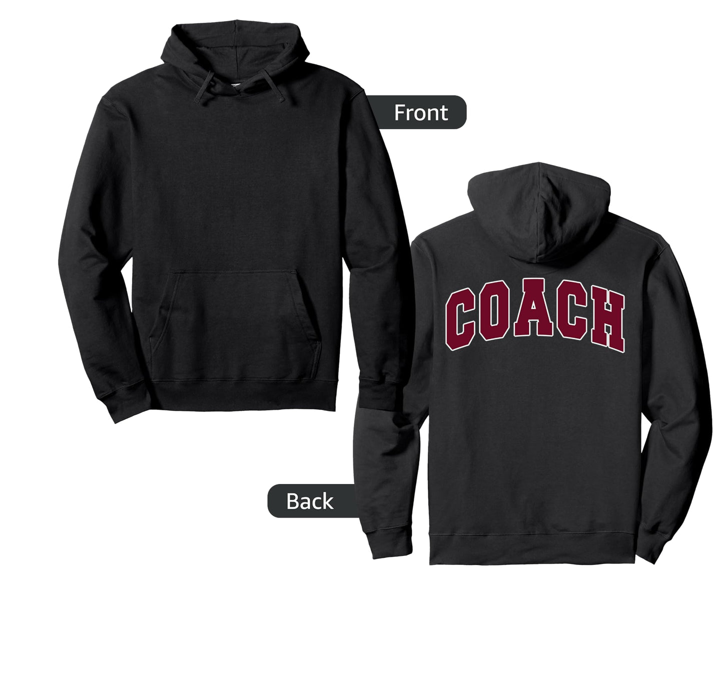 Coach Sports Trainer Varsity Team Red Hoodie - Aesthetic Graphic Men Women - T-Shirt, Sweatshirt, Hoodie