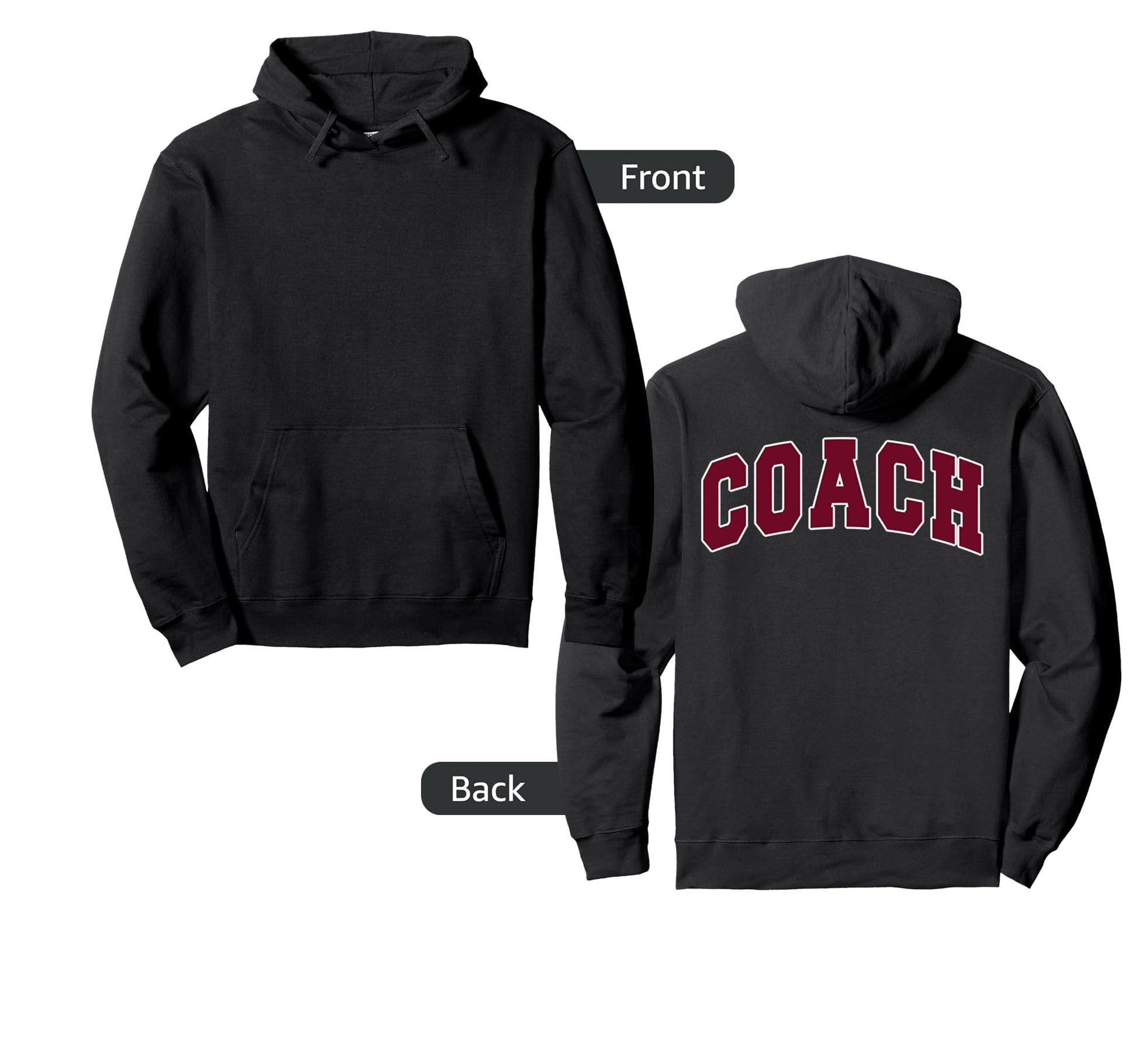 Coach Sports Trainer Varsity Team Red Hoodie - Aesthetic Graphic Men Women - T-Shirt, Sweatshirt, Hoodie