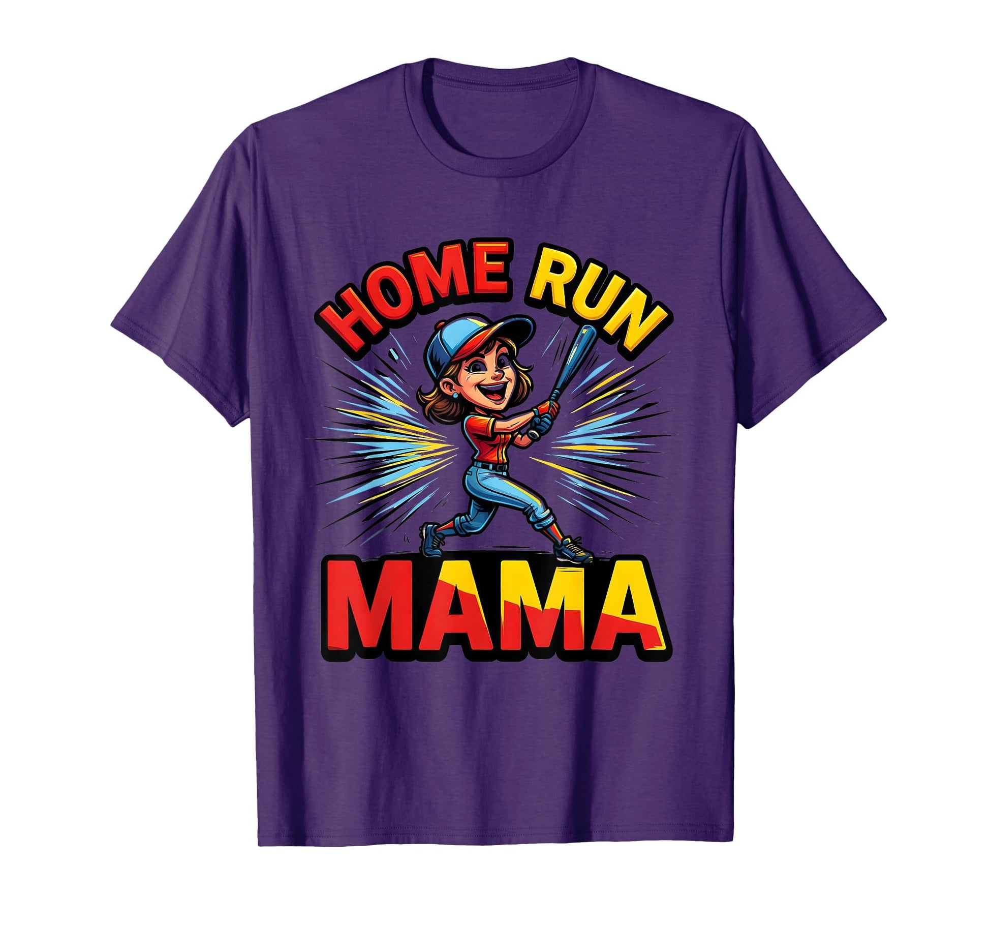 Home Run Mama Baseball Mom T-Shirt - Streetwear Style for Adults - T-Shirt, Sweatshirt, Hoodie
