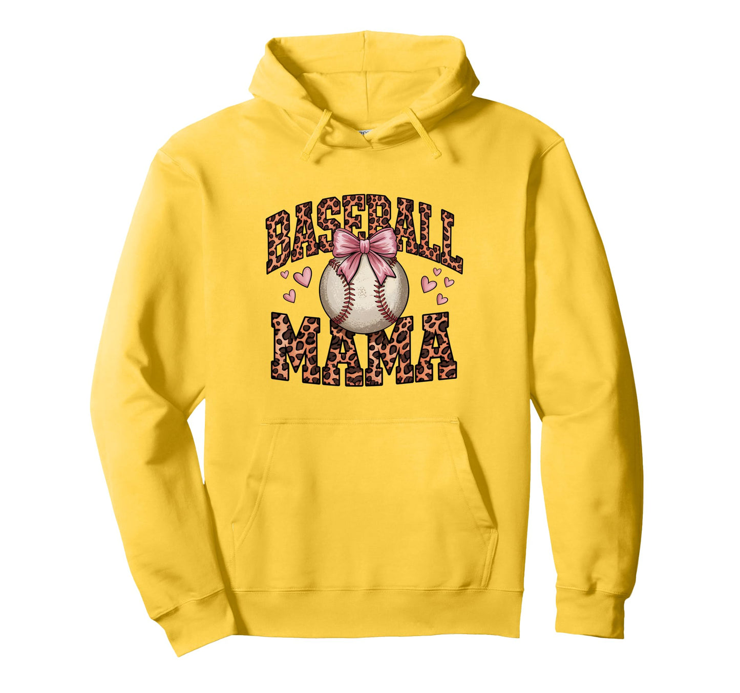 Baseball Mama Leopard Hoodie - Unique Graphic Men Women - T-Shirt, Sweatshirt, Hoodie