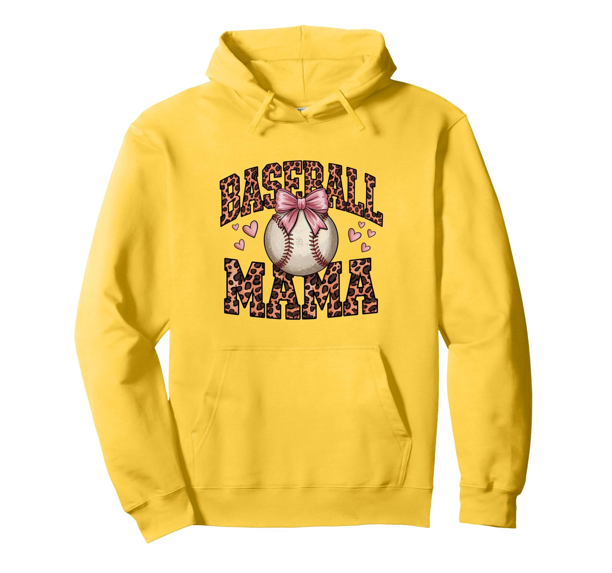 Baseball Mama Leopard Hoodie - Unique Graphic Men Women - T-Shirt, Sweatshirt, Hoodie