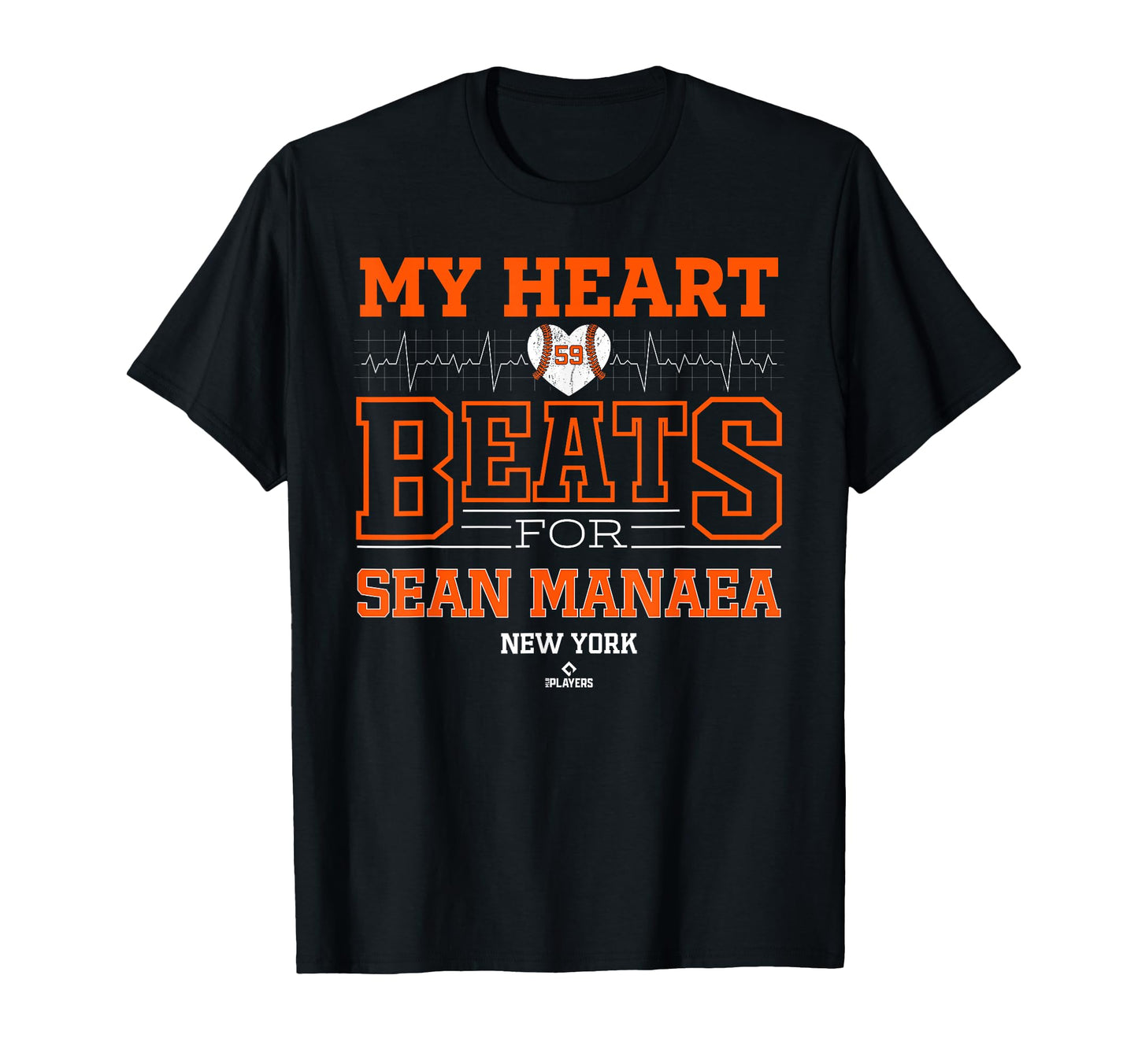 My Heart Beats Sean Manaea New York T-Shirt - Graphic Print for Adults - T-Shirt, Sweatshirt, Hoodie