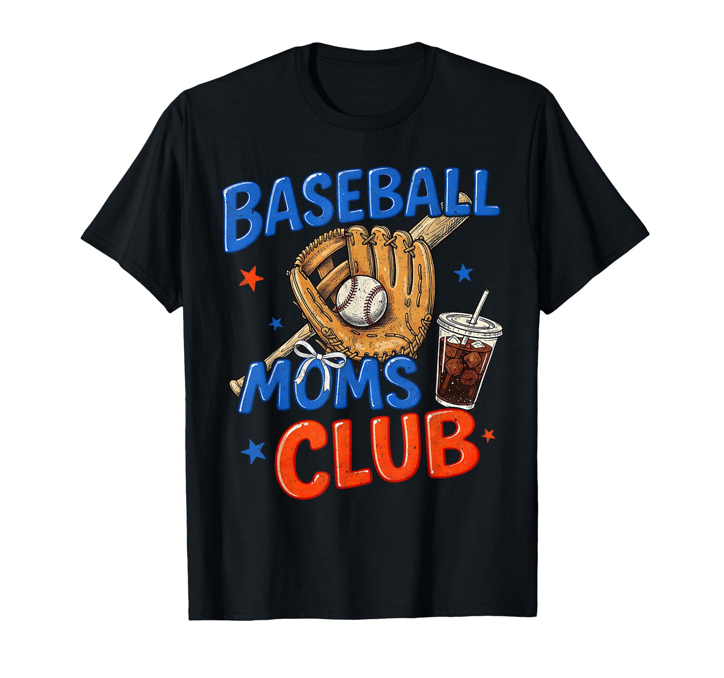 Baseball Moms Club Coquette Bow Game Day T-Shirt - Graphic Print Men Women - T-Shirt, Sweatshirt, Hoodie