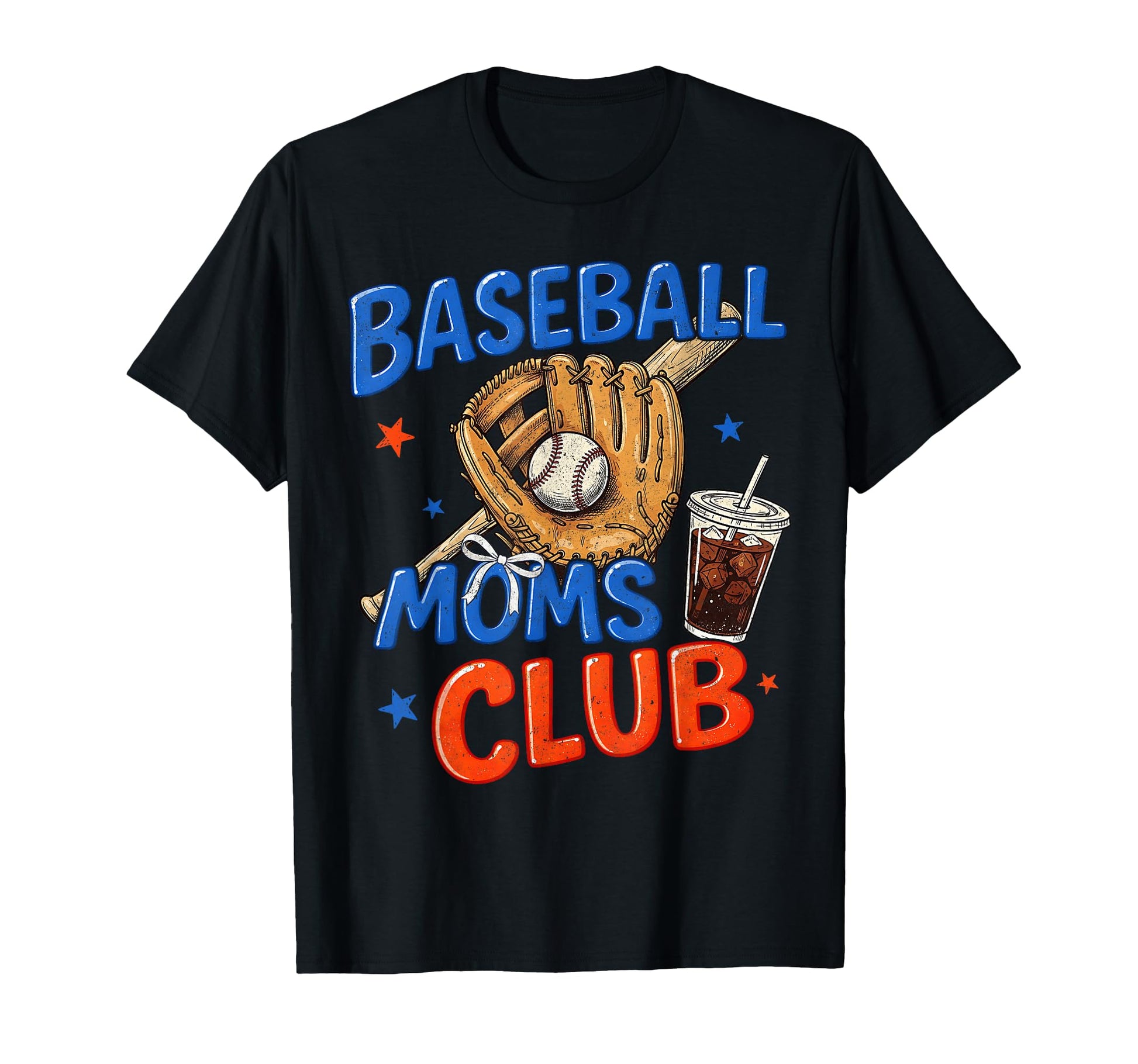 Baseball Moms Club Coquette Bow Game Day T-Shirt - Graphic Print Men Women - T-Shirt, Sweatshirt, Hoodie