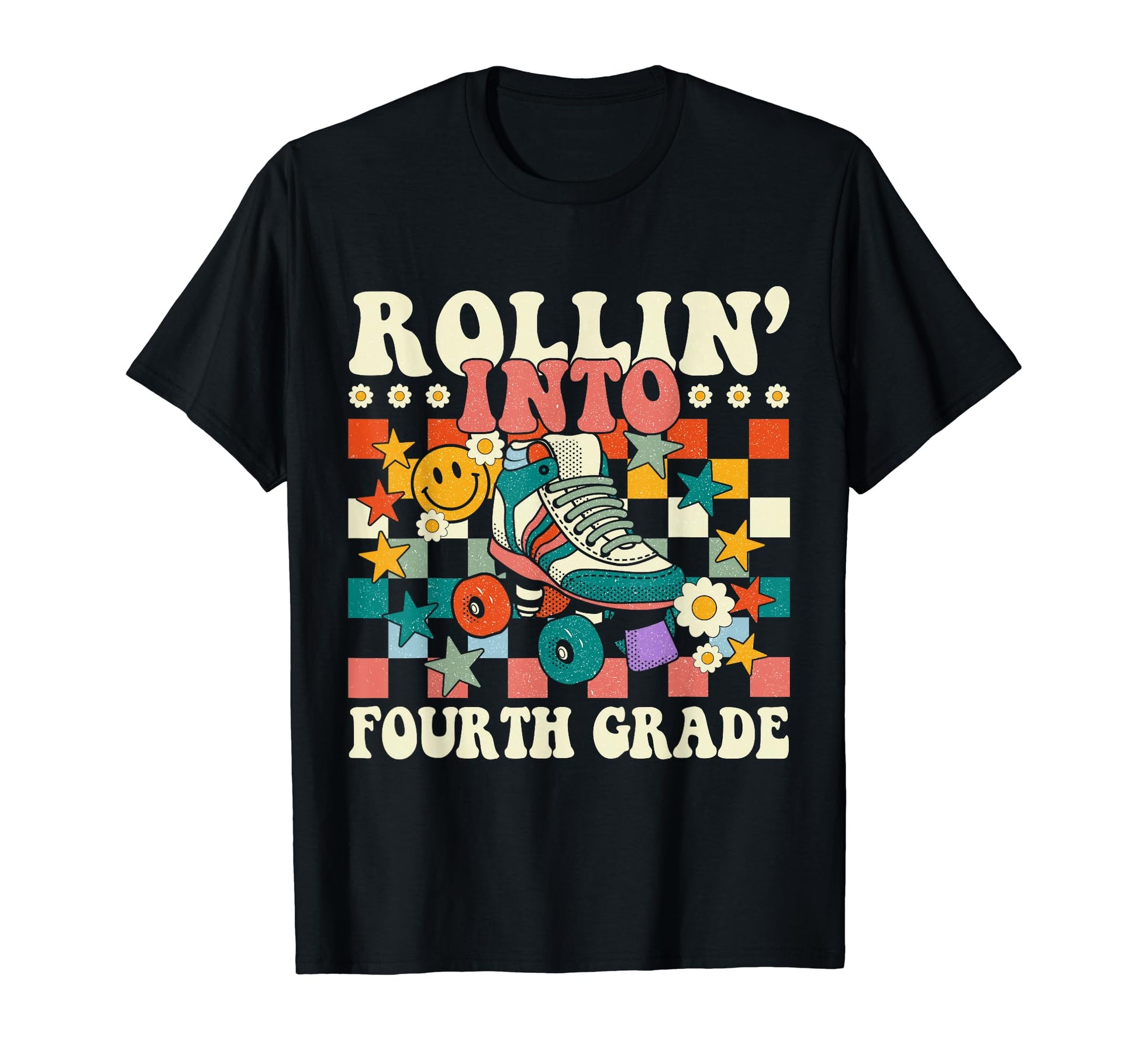 Rolling Into 4Th Grade Back To School T-Shirt - Graphic Print Men Women - T-Shirt, Sweatshirt, Hoodie