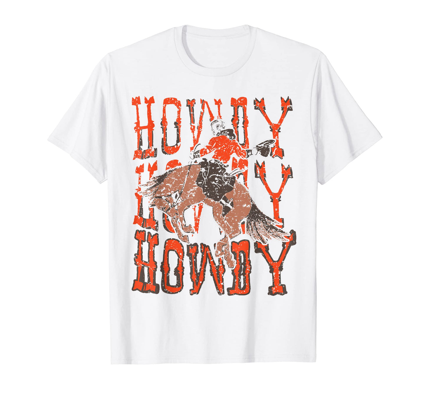 Rodeo White Howdy Western Cowboy Hat T-Shirt - Aesthetic Graphic Unisex - T-Shirt, Sweatshirt, Hoodie