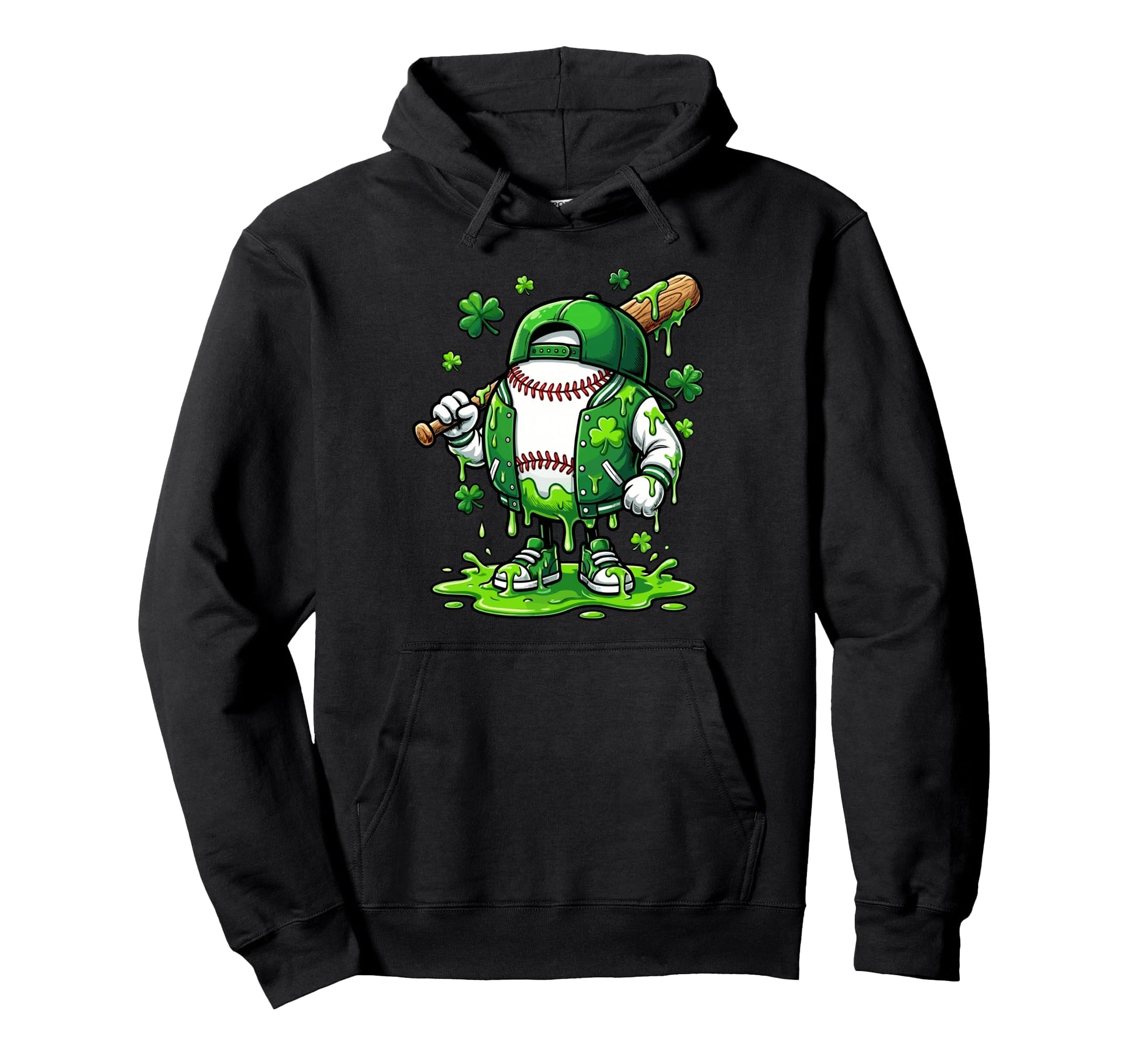Baseball St Patricks Day Carnival Party Ice Hoodie - Trendy Graphic Unisex - T-Shirt, Sweatshirt, Hoodie