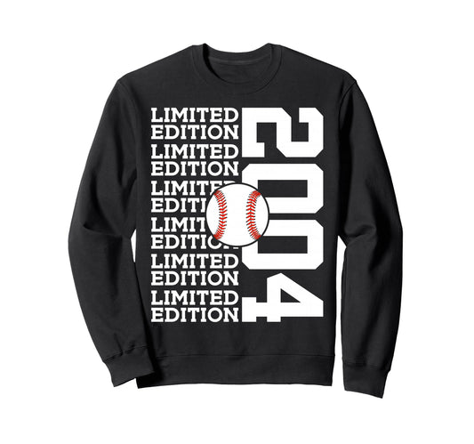 2004 Baseball 22Nd Birthday Sweatshirt - Novelty Apparel for Adults - T-Shirt, Sweatshirt, Hoodie