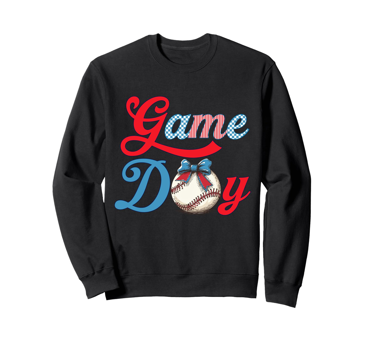 Game Day Baseball Baseball Coquette Sweatshirt - Trendy Graphic Men Women - T-Shirt, Sweatshirt, Hoodie