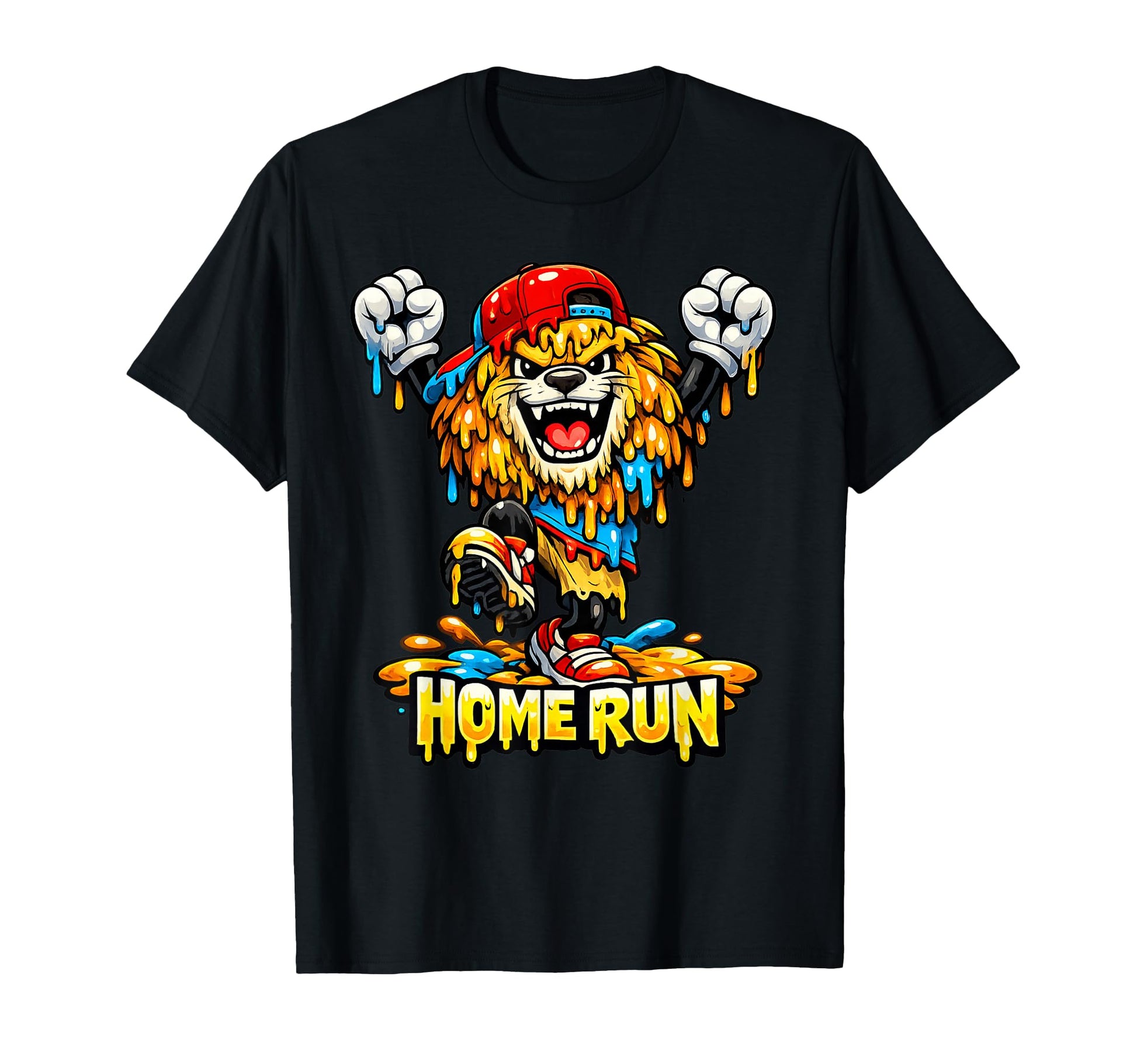 Ice Cream Drip Baseball Home Run Drip T-Shirt - Unique Graphic Men Women - T-Shirt, Sweatshirt, Hoodie