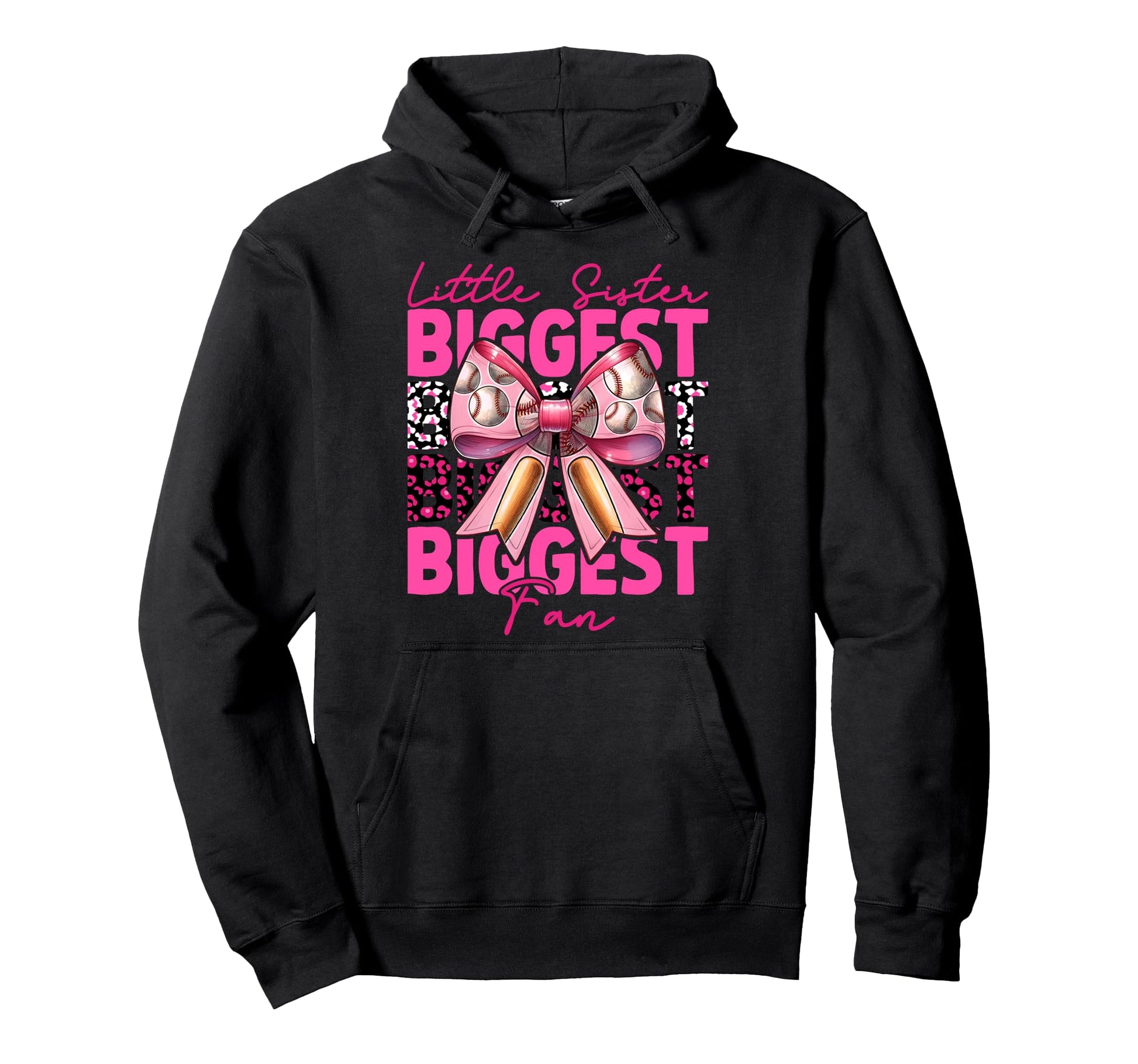 Baseball Sister Coquette Bow Little Hoodie - Aesthetic Graphic Men Women - T-Shirt, Sweatshirt, Hoodie