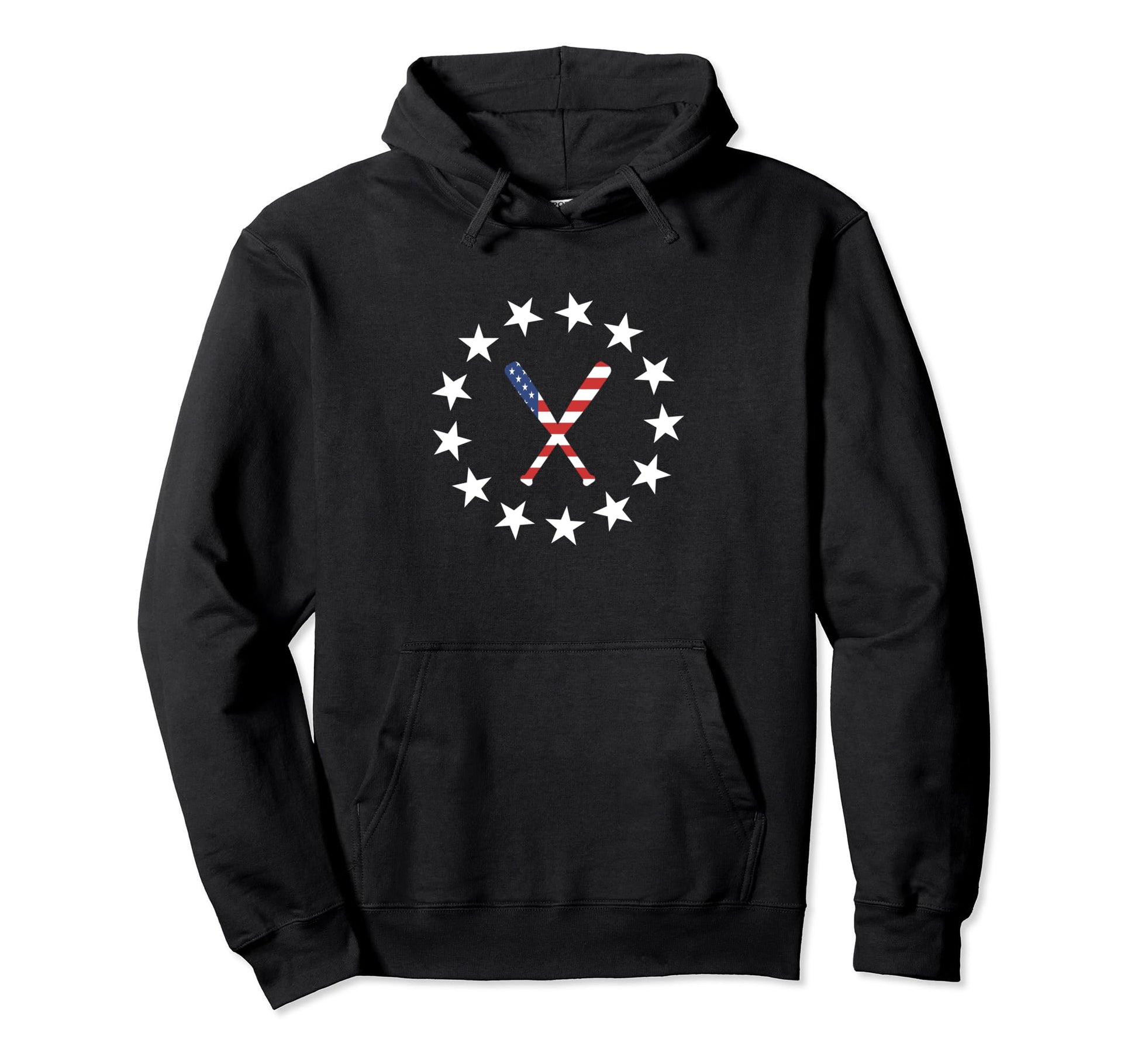 Baseball Bats American Flag Baseballin Hoodie - Custom Art Print Unisex - T-Shirt, Sweatshirt, Hoodie