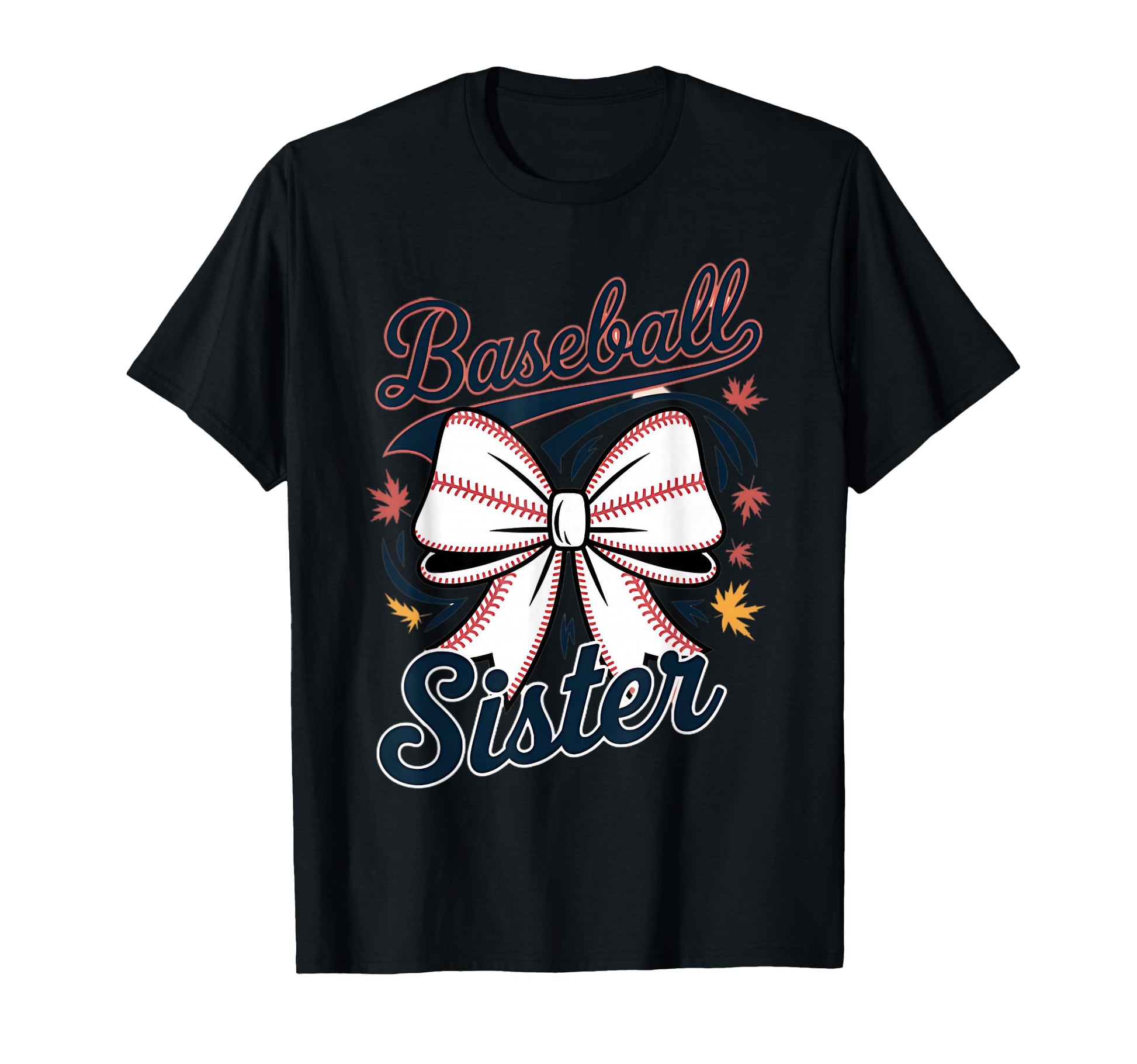 Baseball Sister Coquette Bow T-Shirt - Graphic Print Men Women - T-Shirt, Sweatshirt, Hoodie