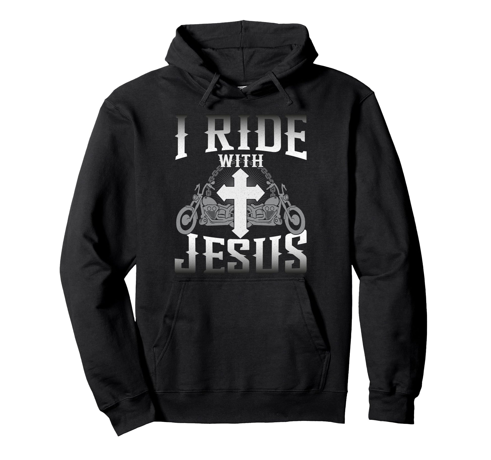Christian Motorcycle Biker Faith I Ride Hoodie - Trendy Graphic Unisex - T-Shirt, Sweatshirt, Hoodie
