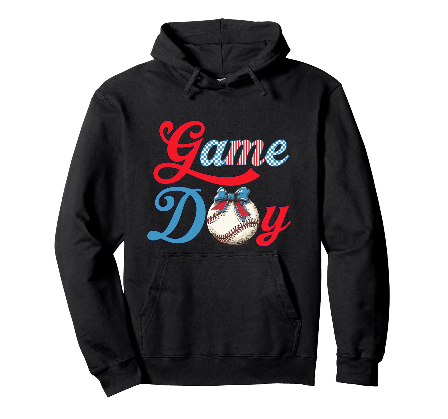 Game Day Baseball Baseball Coquette Sports Hoodie - Unique Graphic Unisex - T-Shirt, Sweatshirt, Hoodie