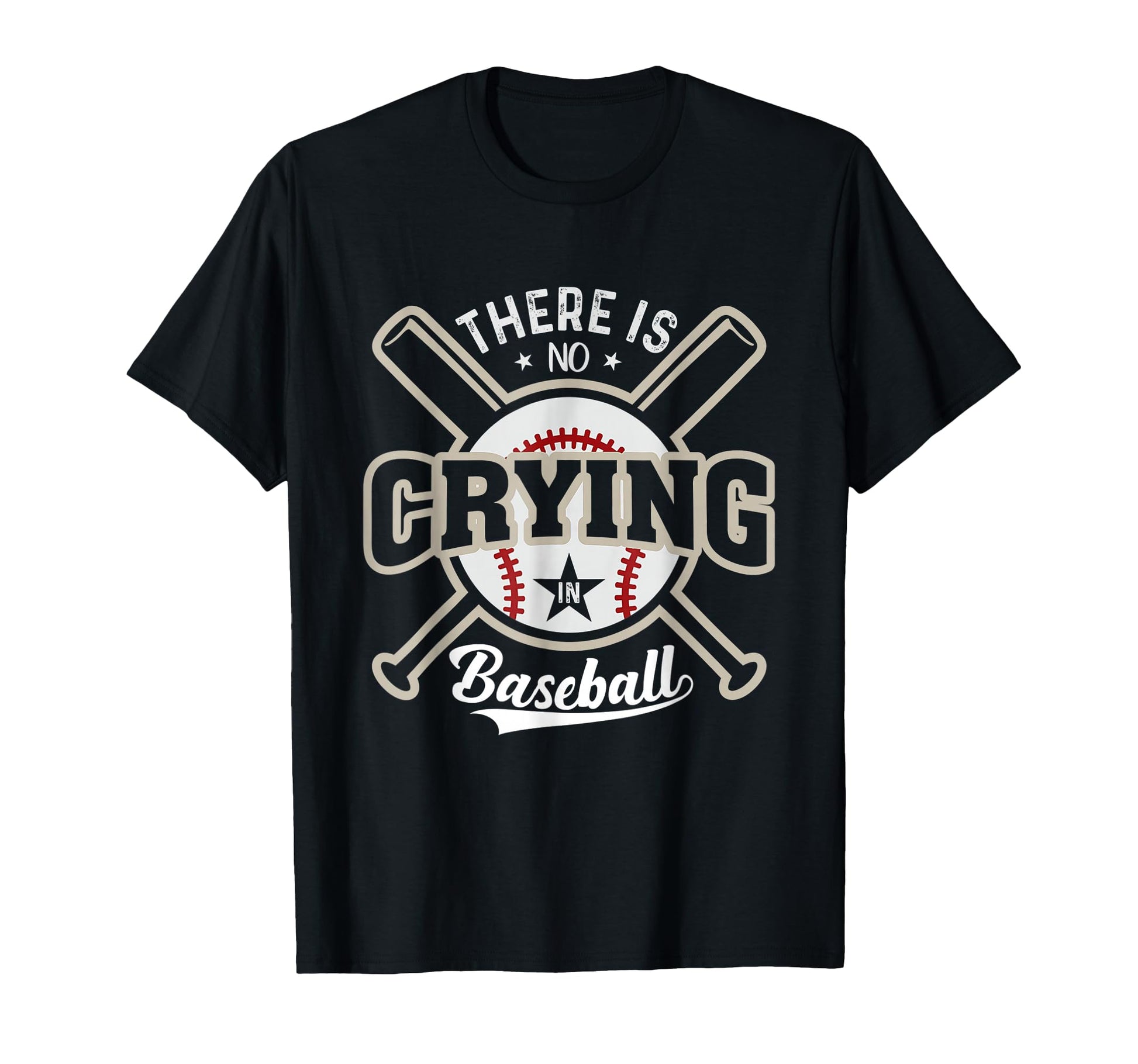 There Is No Crying Baseball Funny T-Shirt - Aesthetic Graphic for Adults - T-Shirt, Sweatshirt, Hoodie