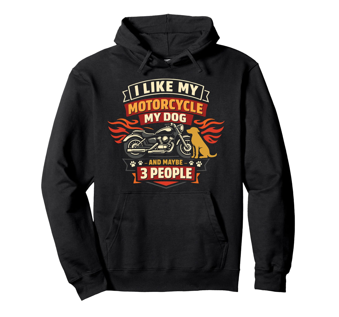 Motorcycle Biker I Like My Motorcycle Hoodie - Novelty Apparel for Adults - T-Shirt, Sweatshirt, Hoodie