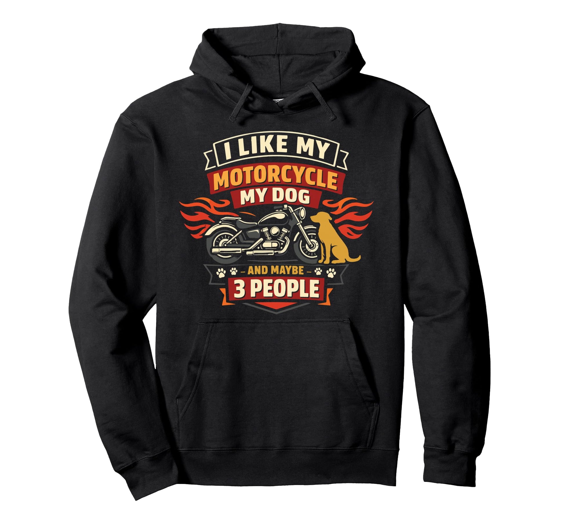 Motorcycle Biker I Like My Motorcycle Hoodie - Novelty Apparel for Adults - T-Shirt, Sweatshirt, Hoodie