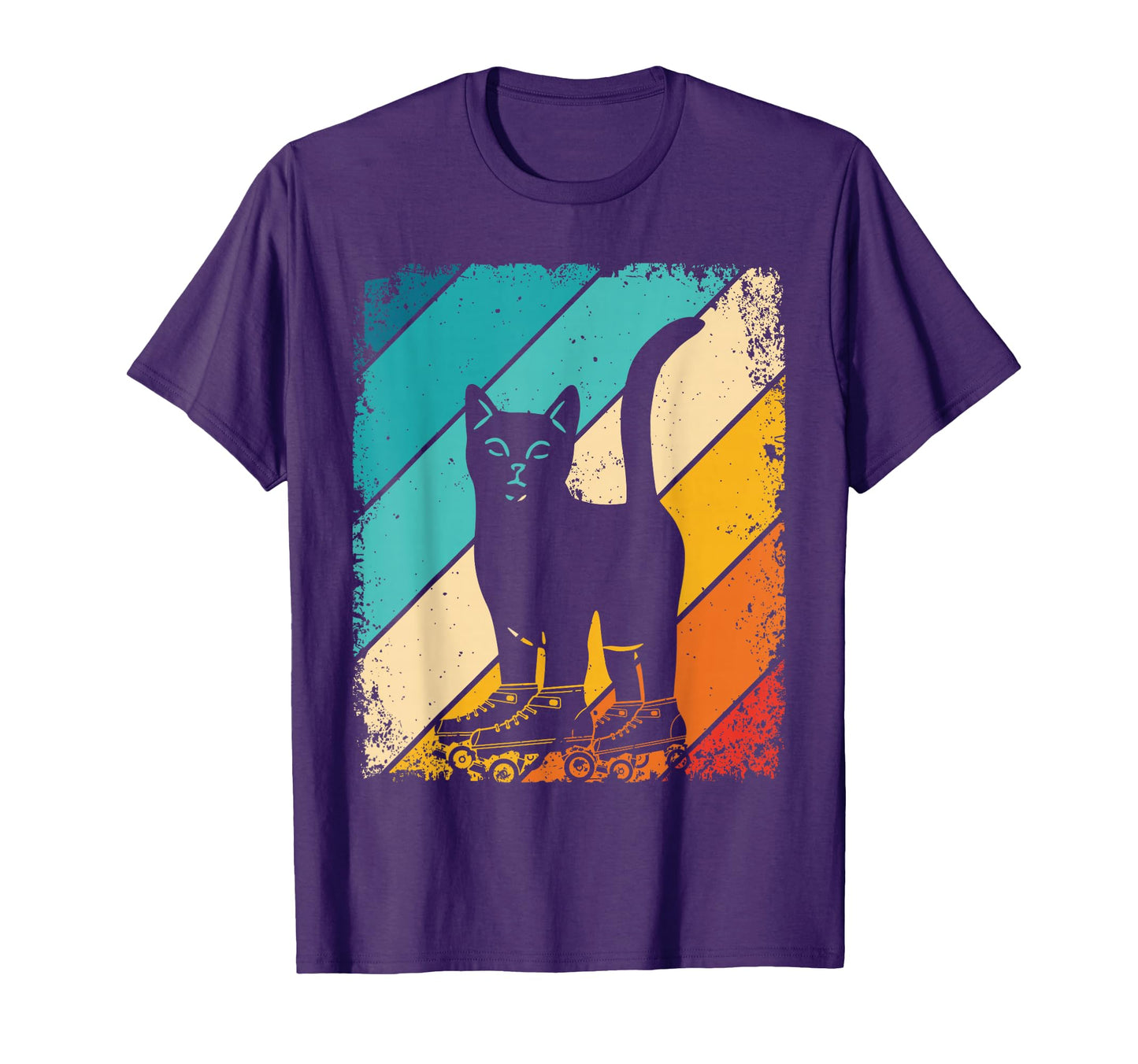 Cat Roller Skates Fun Skating T-Shirt - Minimalist Print for Adults - T-Shirt, Sweatshirt, Hoodie