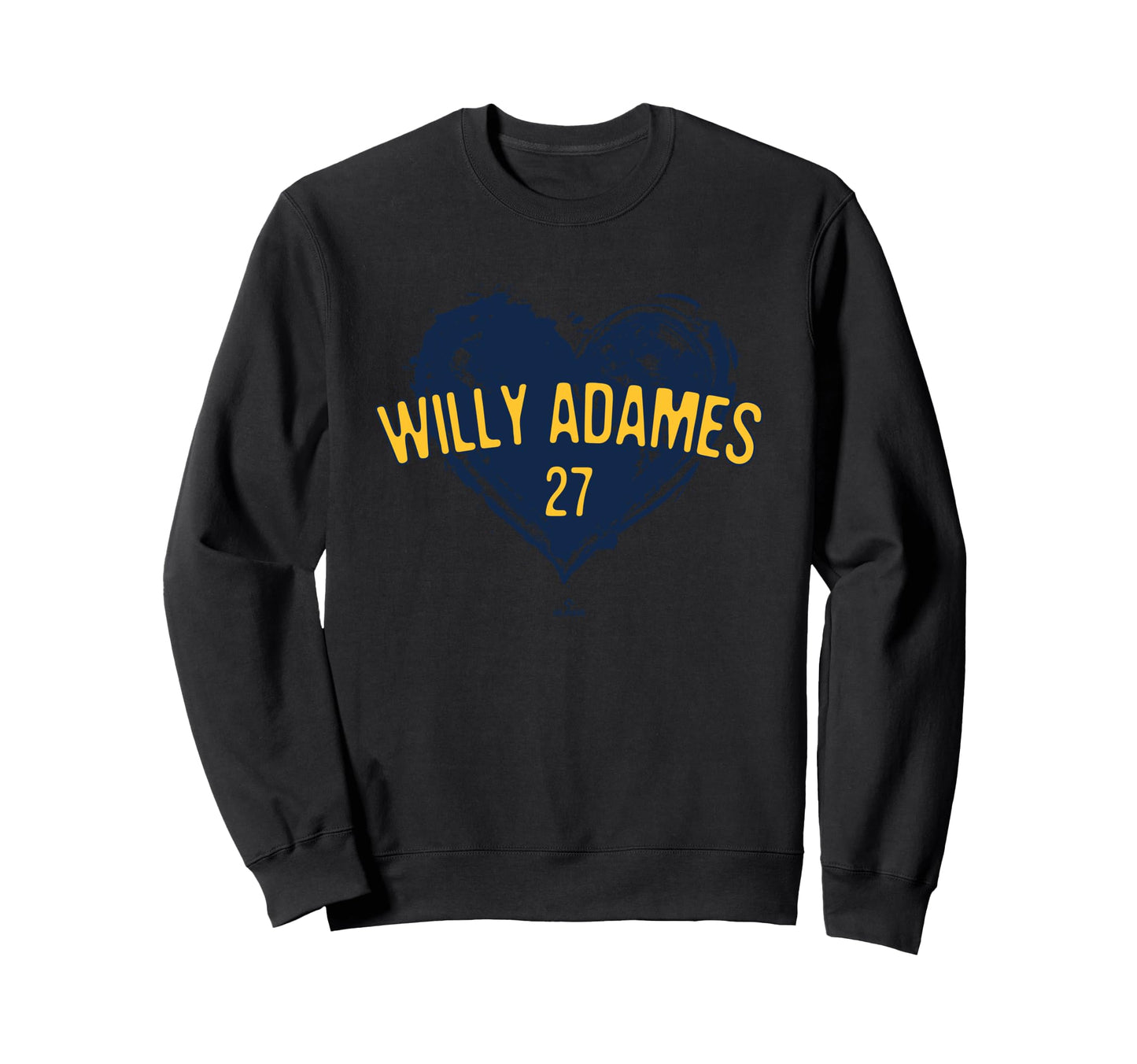 Distressed Heart Willy Adames Milwaukee Sweatshirt - Graphic Print Unisex - T-Shirt, Sweatshirt, Hoodie