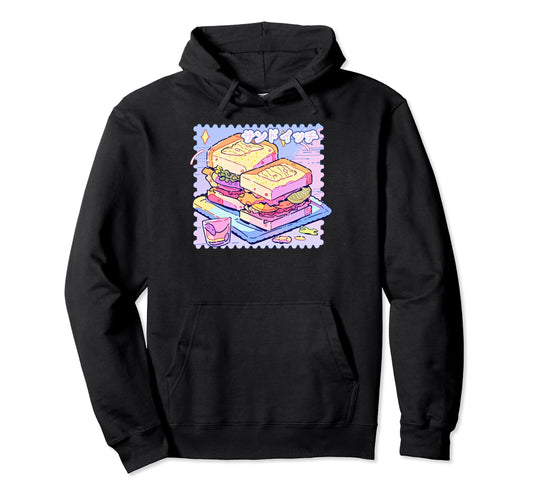 Anime Sandwich Y2K Pixel Art Pastel Hoodie - Aesthetic Graphic Unisex - T-Shirt, Sweatshirt, Hoodie