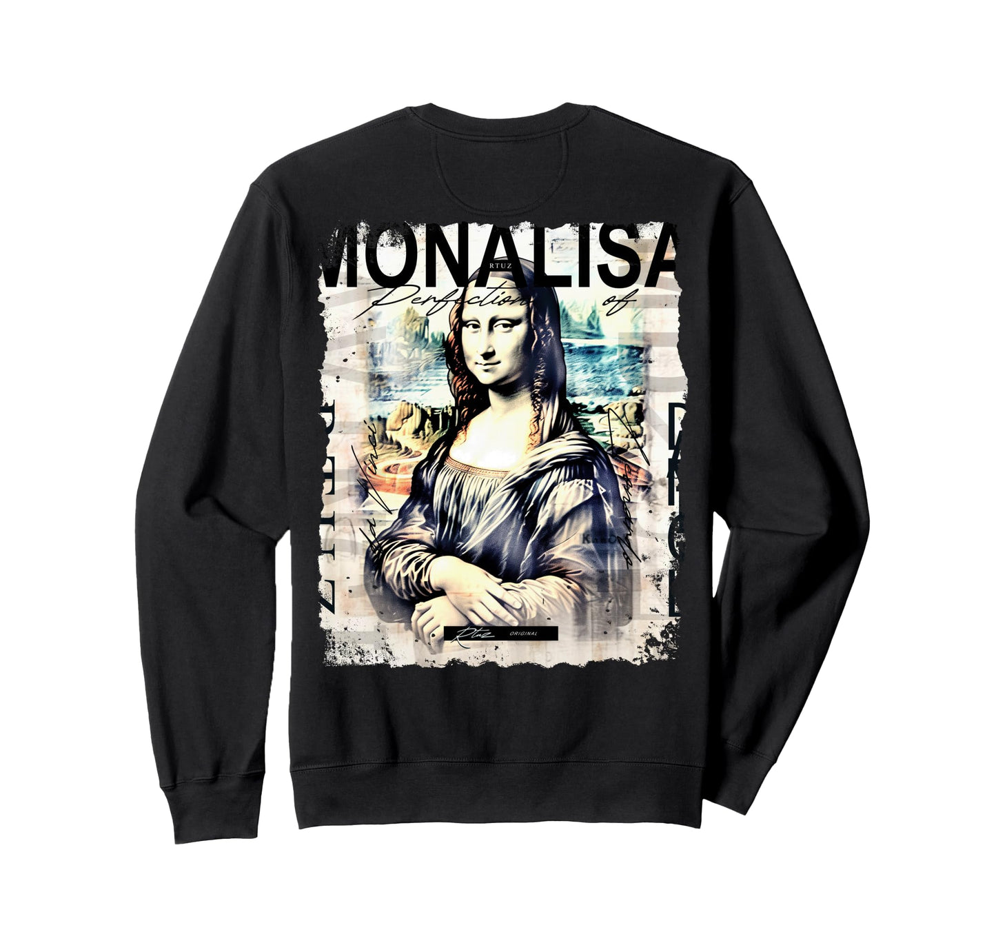 Mona Lisa Art Y2K Back Streetwear Sweatshirt - Custom Art Print for Adults - T-Shirt, Sweatshirt, Hoodie