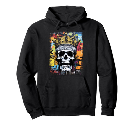 Aesthetic Streetwear Skull Hoodie - Aesthetic Graphic for Adults - T-Shirt, Sweatshirt, Hoodie