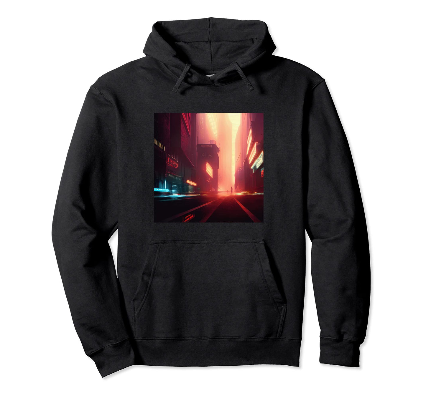 Retrowave Synthwave 80S Future City Hoodie - Minimalist Print Men Women - T-Shirt, Sweatshirt, Hoodie