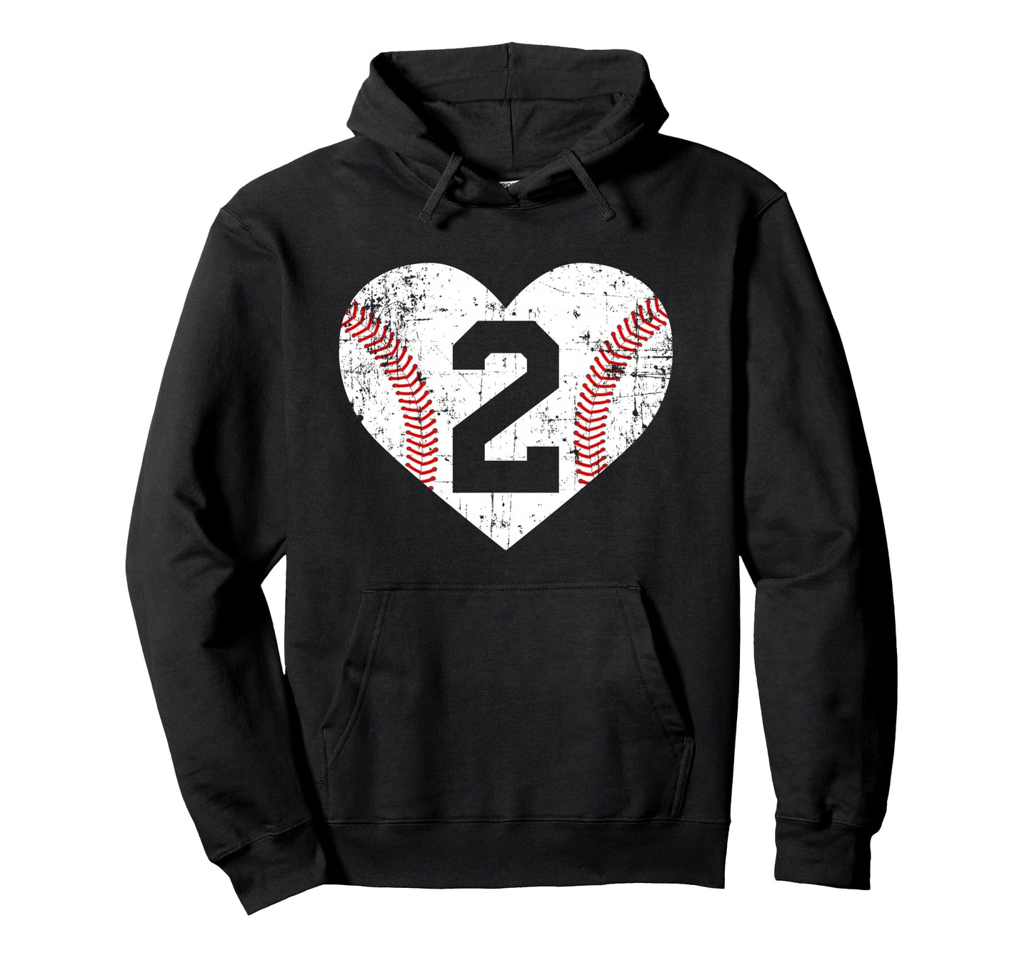 Baseball 2 Jersey Number Hoodie - Trendy Graphic for Adults - T-Shirt, Sweatshirt, Hoodie