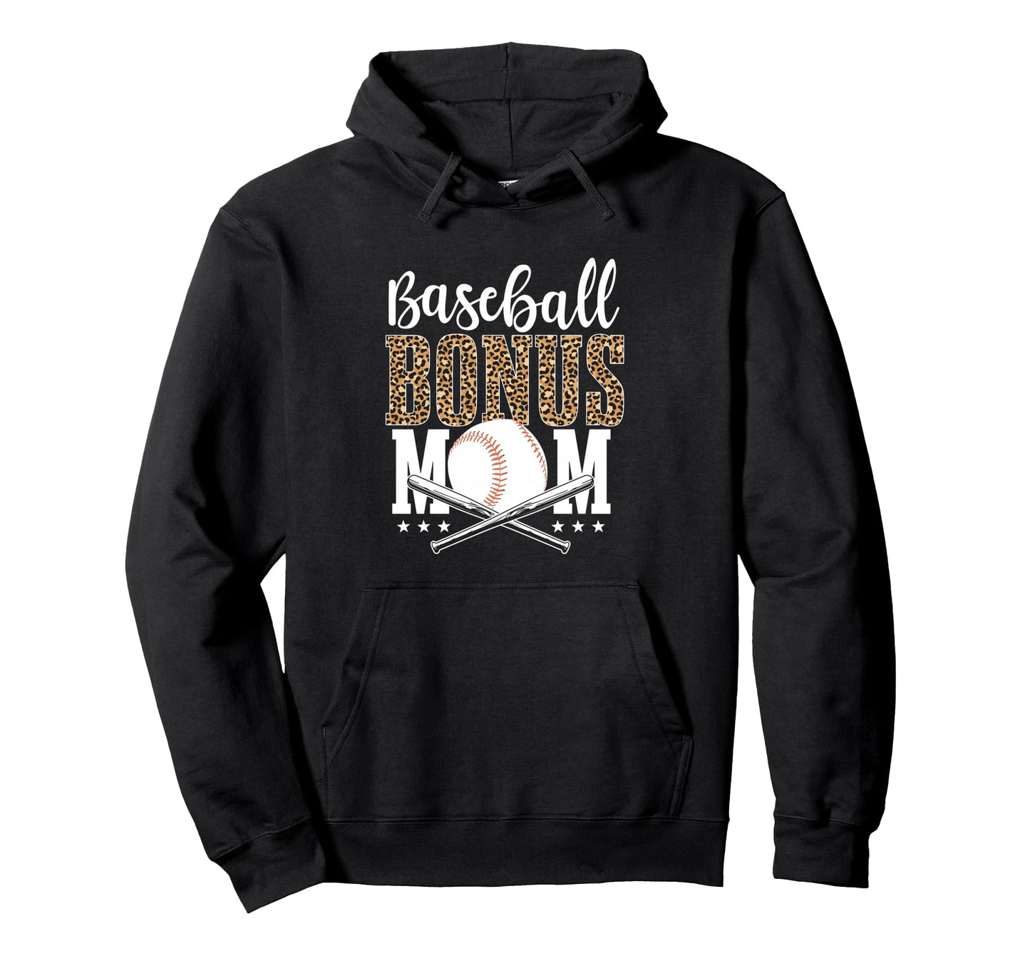 Leopard Baseball Bonus Mom Hoodie - Casual Everyday Wear Men Women - T-Shirt, Sweatshirt, Hoodie