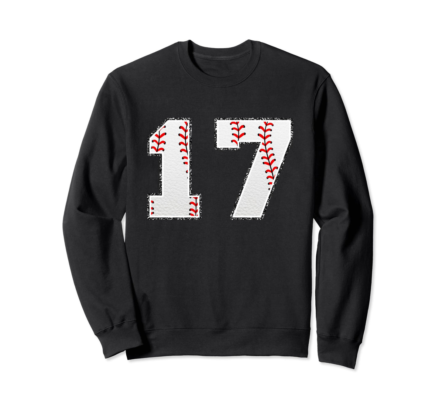 Number 17 Baseball Distressed Sweatshirt - Custom Art Print Men Women - T-Shirt, Sweatshirt, Hoodie