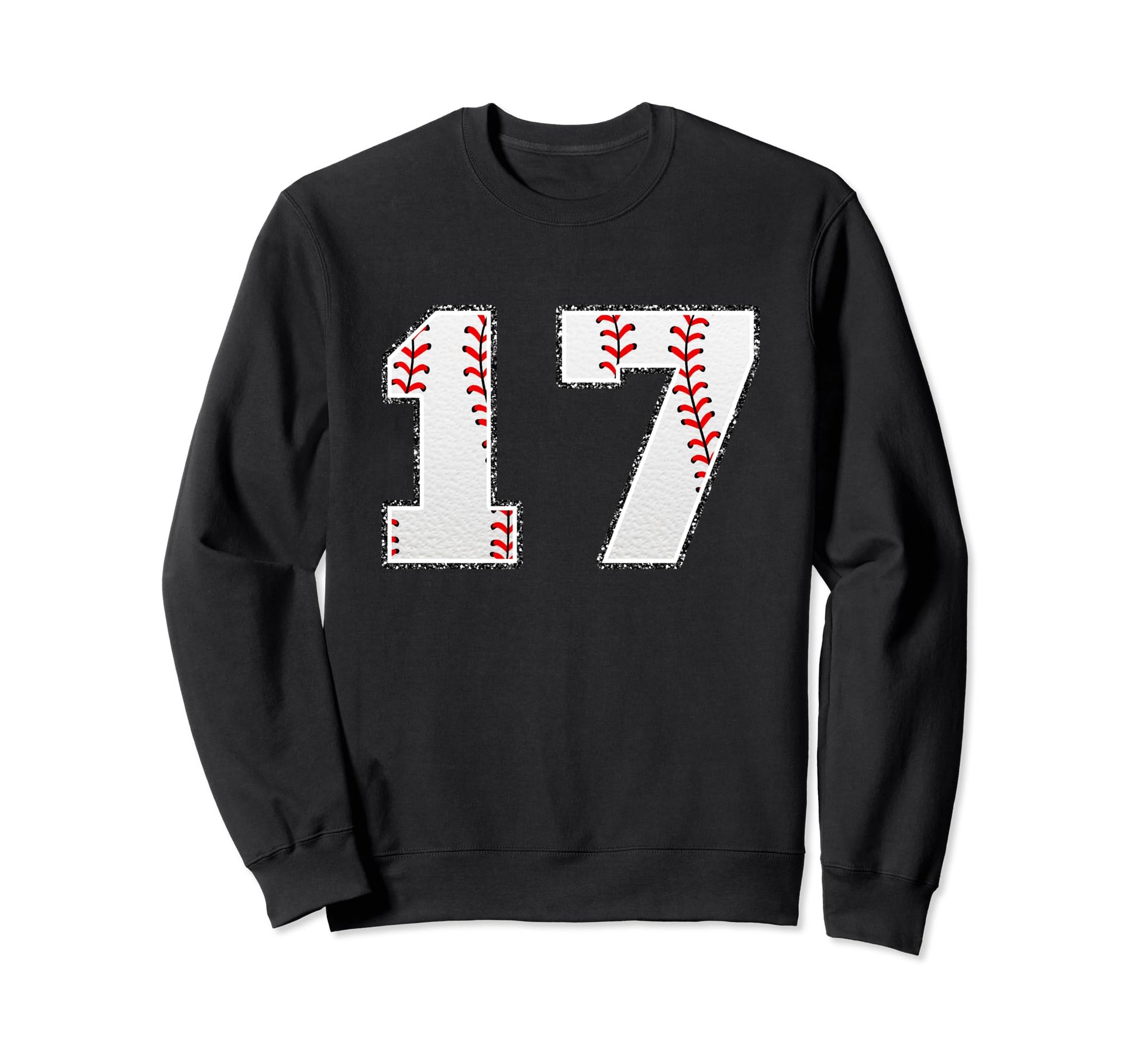 Number 17 Baseball Distressed Sweatshirt - Custom Art Print Men Women - T-Shirt, Sweatshirt, Hoodie