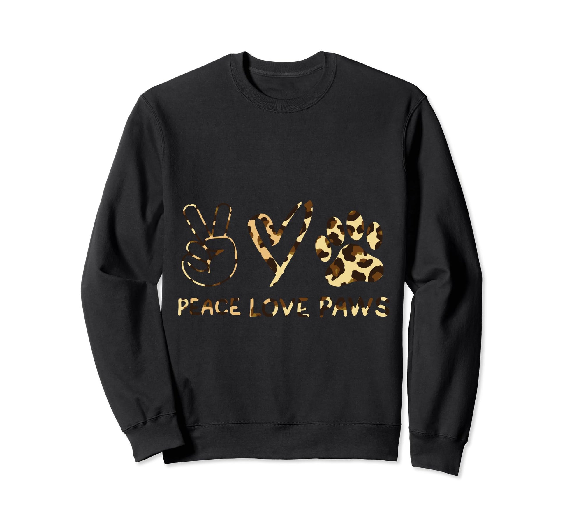 Peace Love Dogs Paws Sweatshirt - Minimalist Print for Adults - T-Shirt, Sweatshirt, Hoodie
