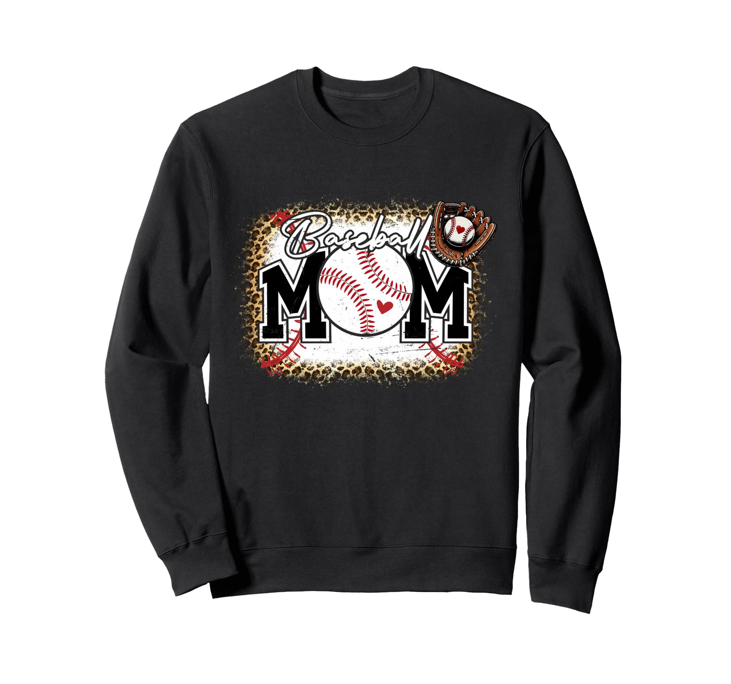 Bleached Baseball Mom Leopard Sweatshirt - Aesthetic Graphic Men Women - T-Shirt, Sweatshirt, Hoodie