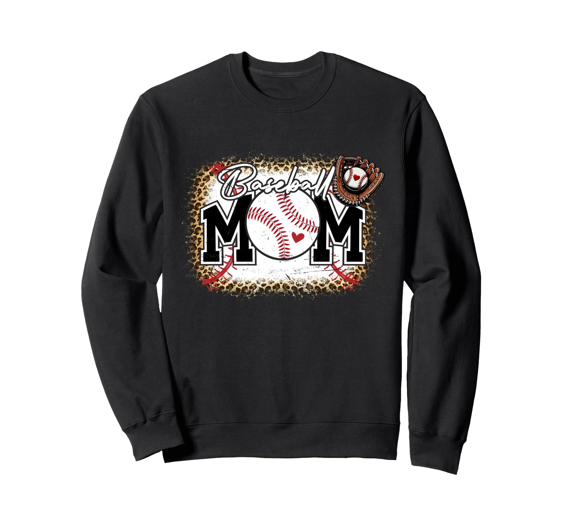 Bleached Baseball Mom Leopard Sweatshirt - Aesthetic Graphic Men Women - T-Shirt, Sweatshirt, Hoodie