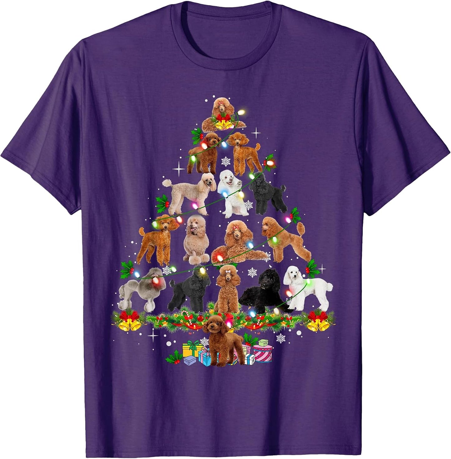 Poodle Tree Christmas Holiday - Adult & Kids T-Shirts, Sweatshirts & Hoodies apparel design preview 1