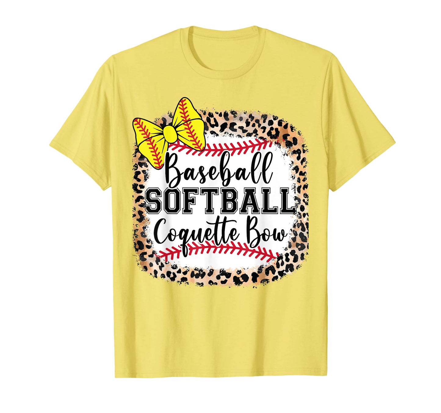 Baseball Softball Coquette Bow Teen T-Shirt - Novelty Apparel for Adults - T-Shirt, Sweatshirt, Hoodie