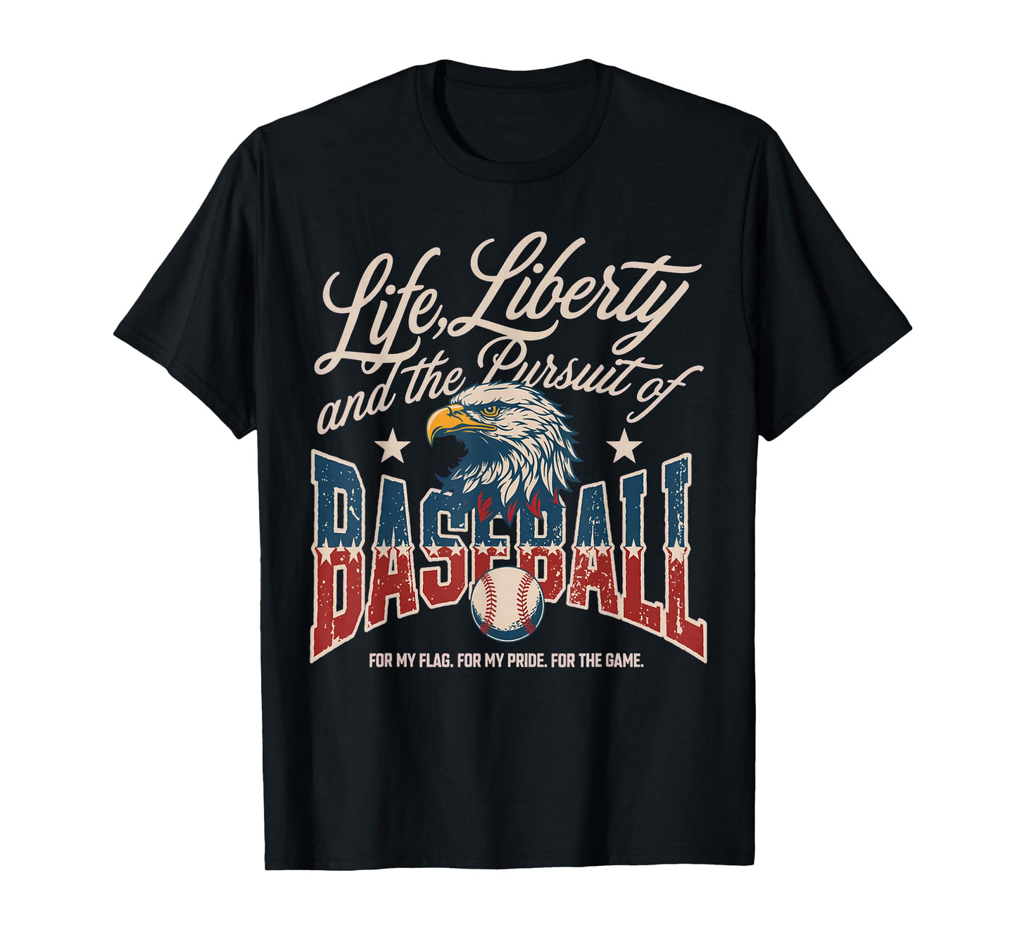 Usa Patriotic Baseball T-Shirt - Casual Everyday Wear Men Women - T-Shirt, Sweatshirt, Hoodie