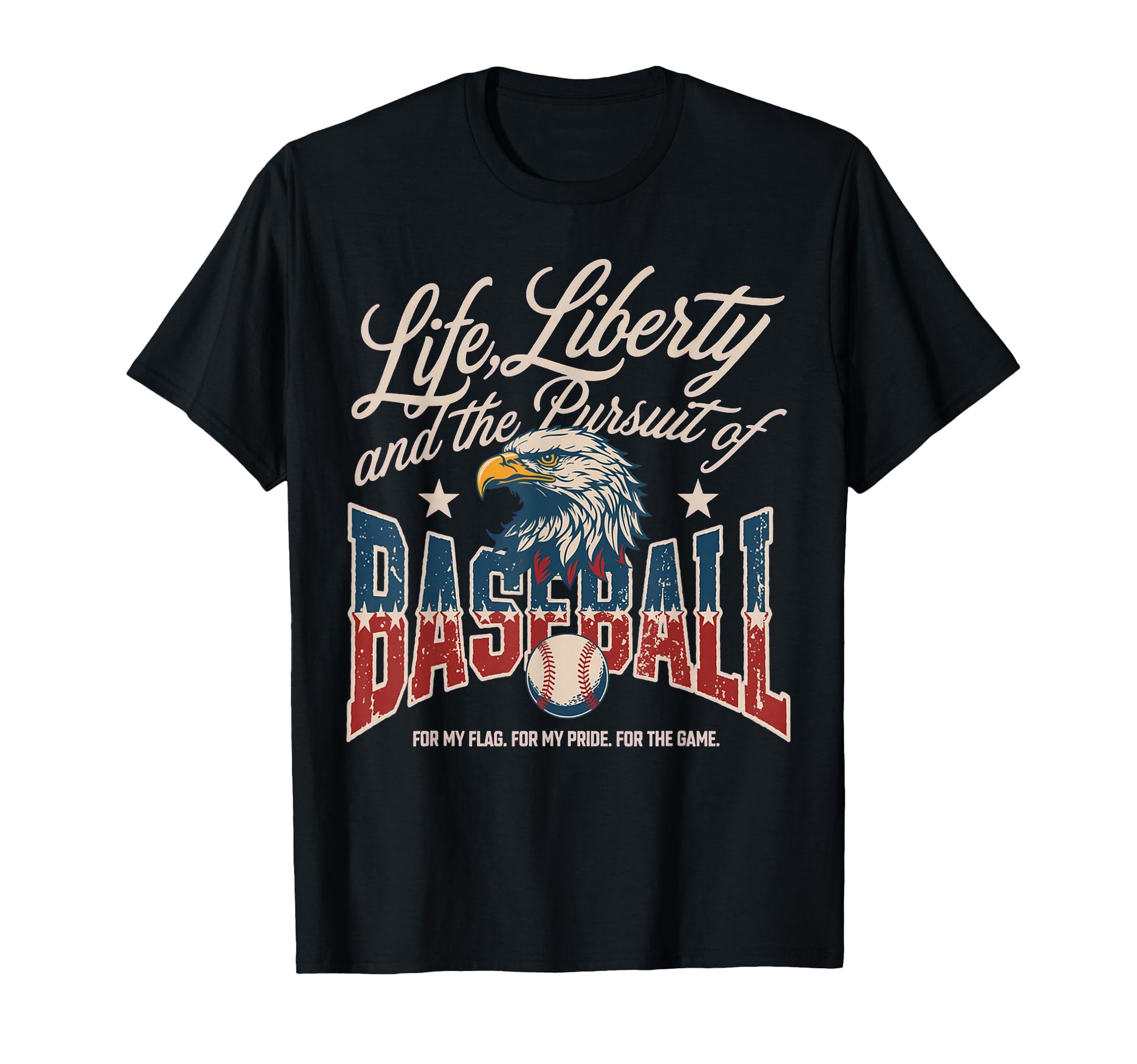 Usa Patriotic Baseball T-Shirt - Casual Everyday Wear Men Women - T-Shirt, Sweatshirt, Hoodie