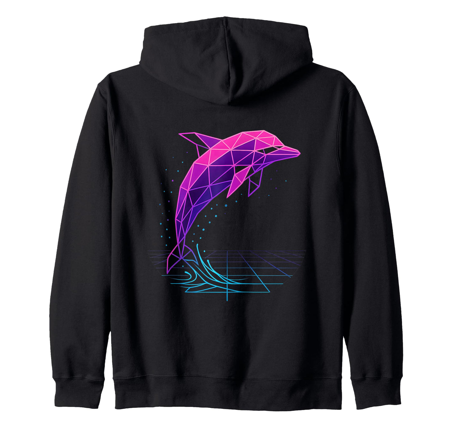 Vaporwave Dolphin Synthwave Ocean 80S T-Shirt - Graphic Print Men Women - T-Shirt, Sweatshirt, Hoodie