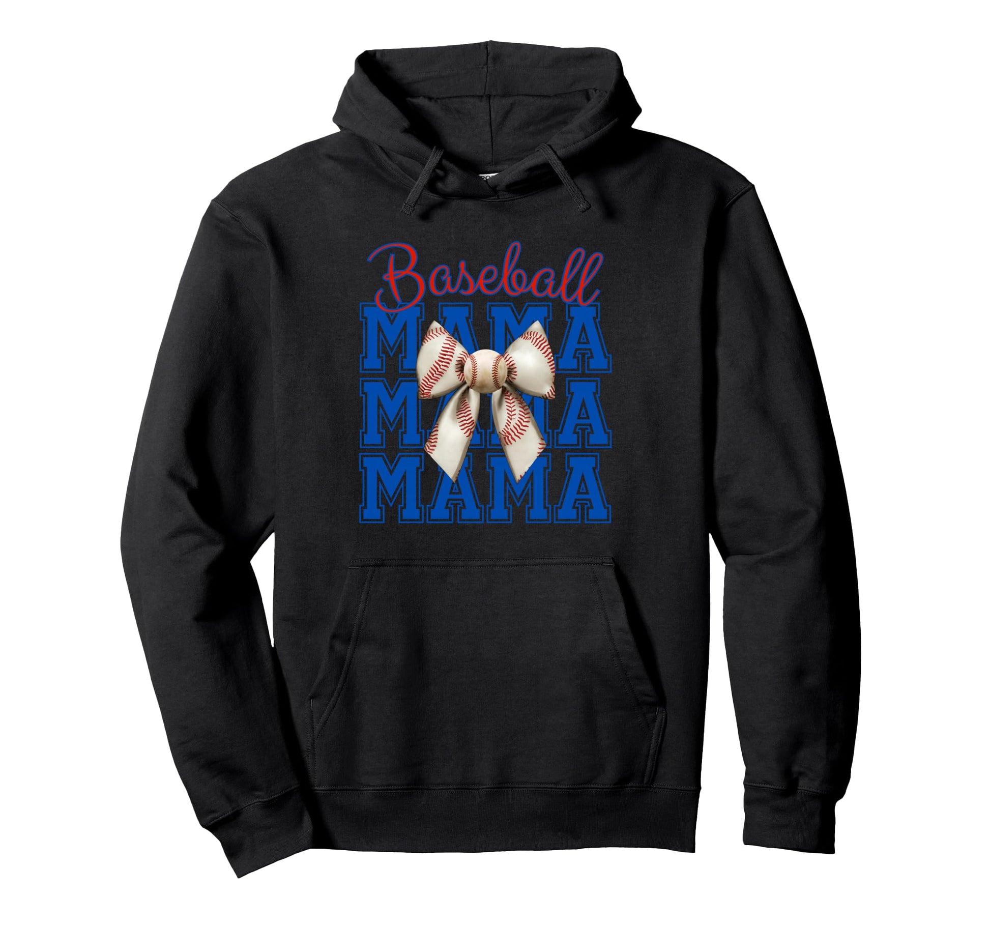 Baseball Mama Coquette Bow Aesthetic Hoodie - Fun Novelty Design Men Women - T-Shirt, Sweatshirt, Hoodie