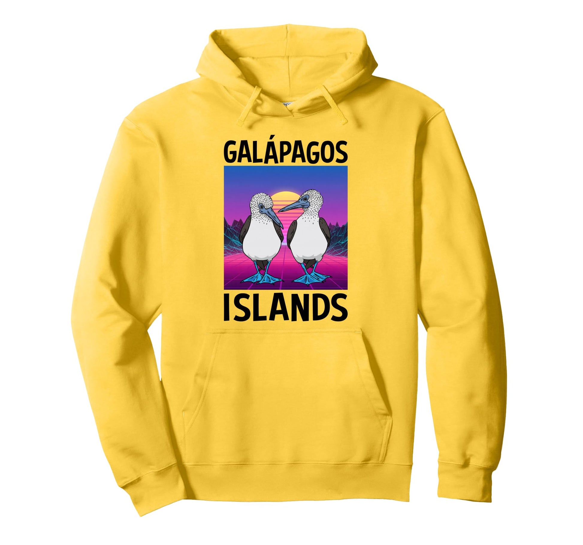 Vaporwave Seabirds Blue Footed Hoodie - Casual Everyday Wear for Adults - T-Shirt, Sweatshirt, Hoodie