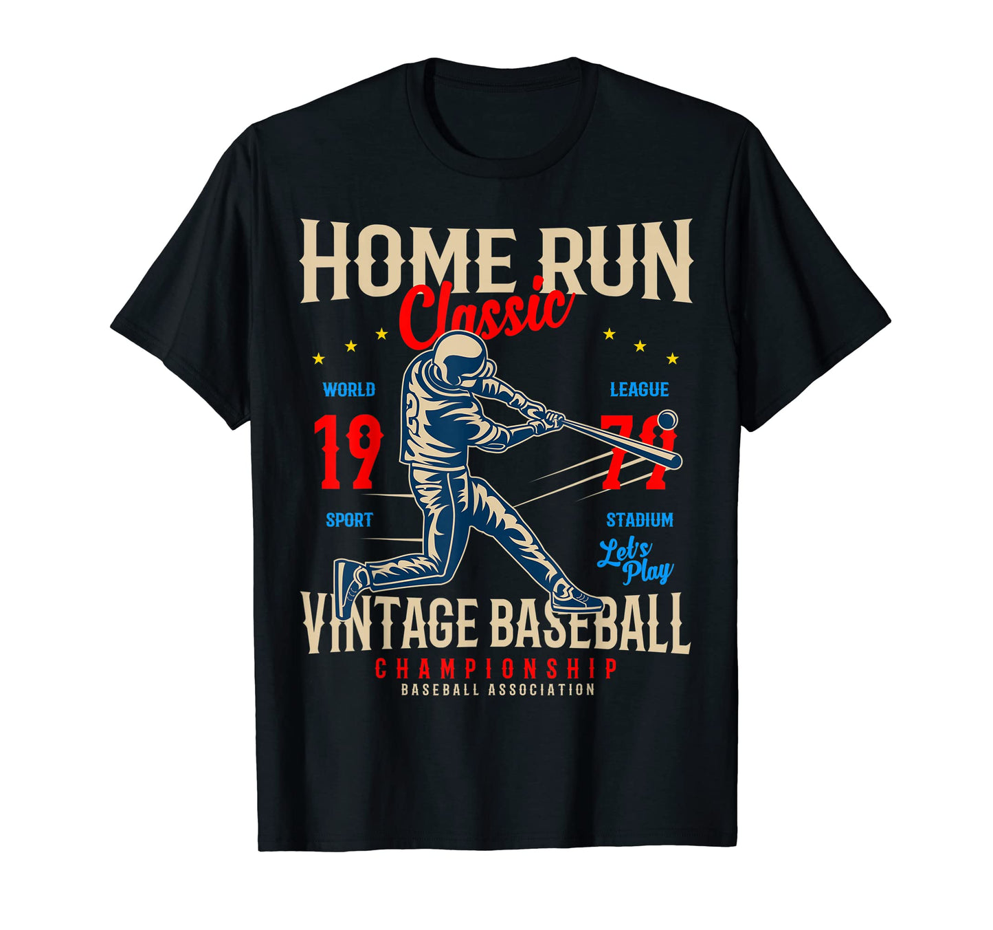 Baseball 70S Home Run Baseball Players T-Shirt - Unique Graphic for Adults - T-Shirt, Sweatshirt, Hoodie