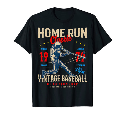 Baseball 70S Home Run Baseball Players T-Shirt - Unique Graphic for Adults - T-Shirt, Sweatshirt, Hoodie