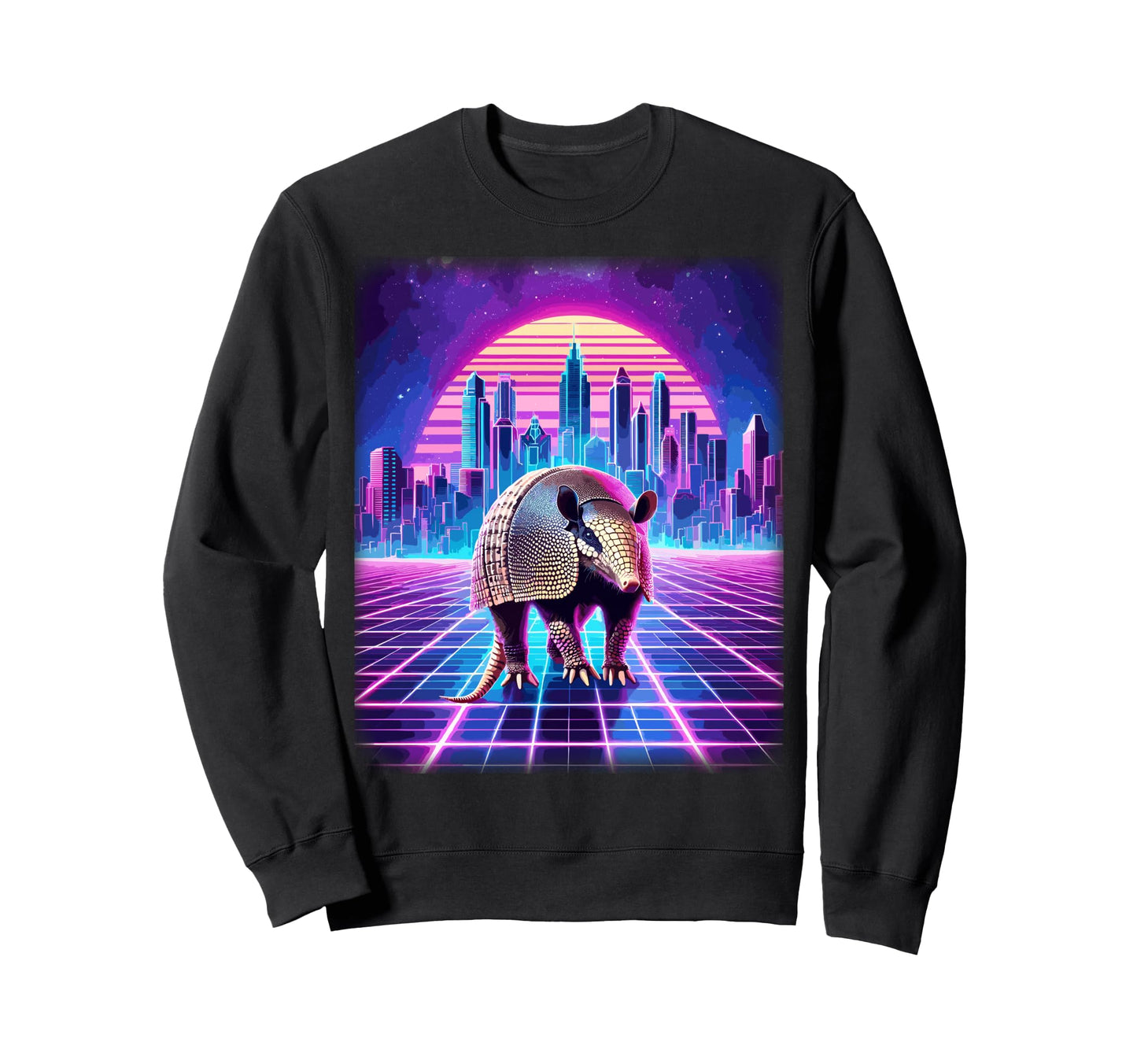 Synthwave Aesthetic Armadillo Lover Sweatshirt - Novelty Apparel Men Women - T-Shirt, Sweatshirt, Hoodie