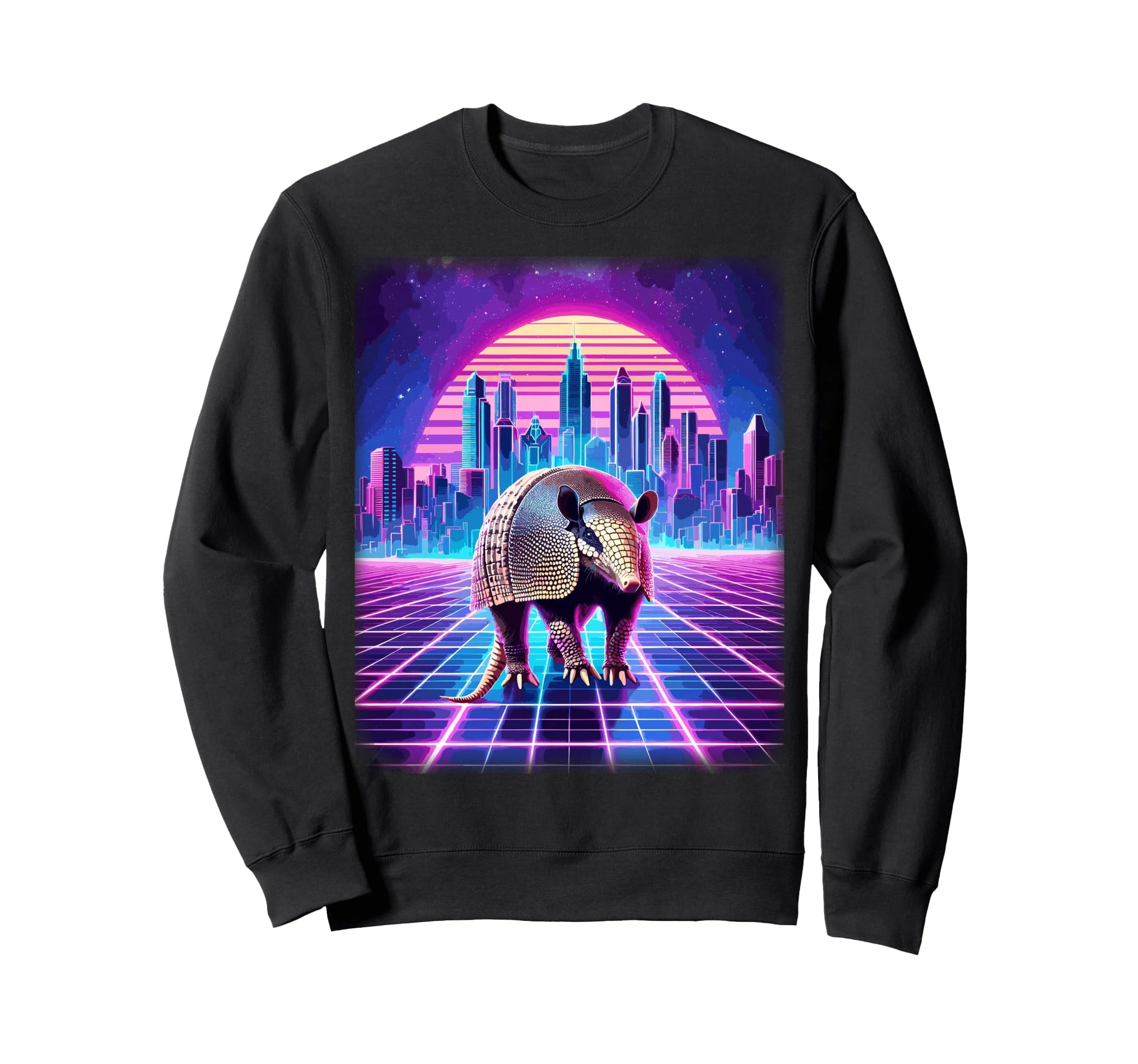 Synthwave Aesthetic Armadillo Lover Sweatshirt - Novelty Apparel Men Women - T-Shirt, Sweatshirt, Hoodie