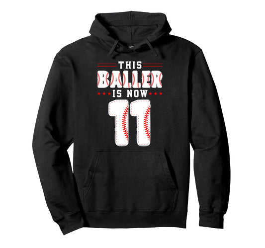 11Th Birthday Baseball Lover This Hoodie - Streetwear Style for Adults - T-Shirt, Sweatshirt, Hoodie