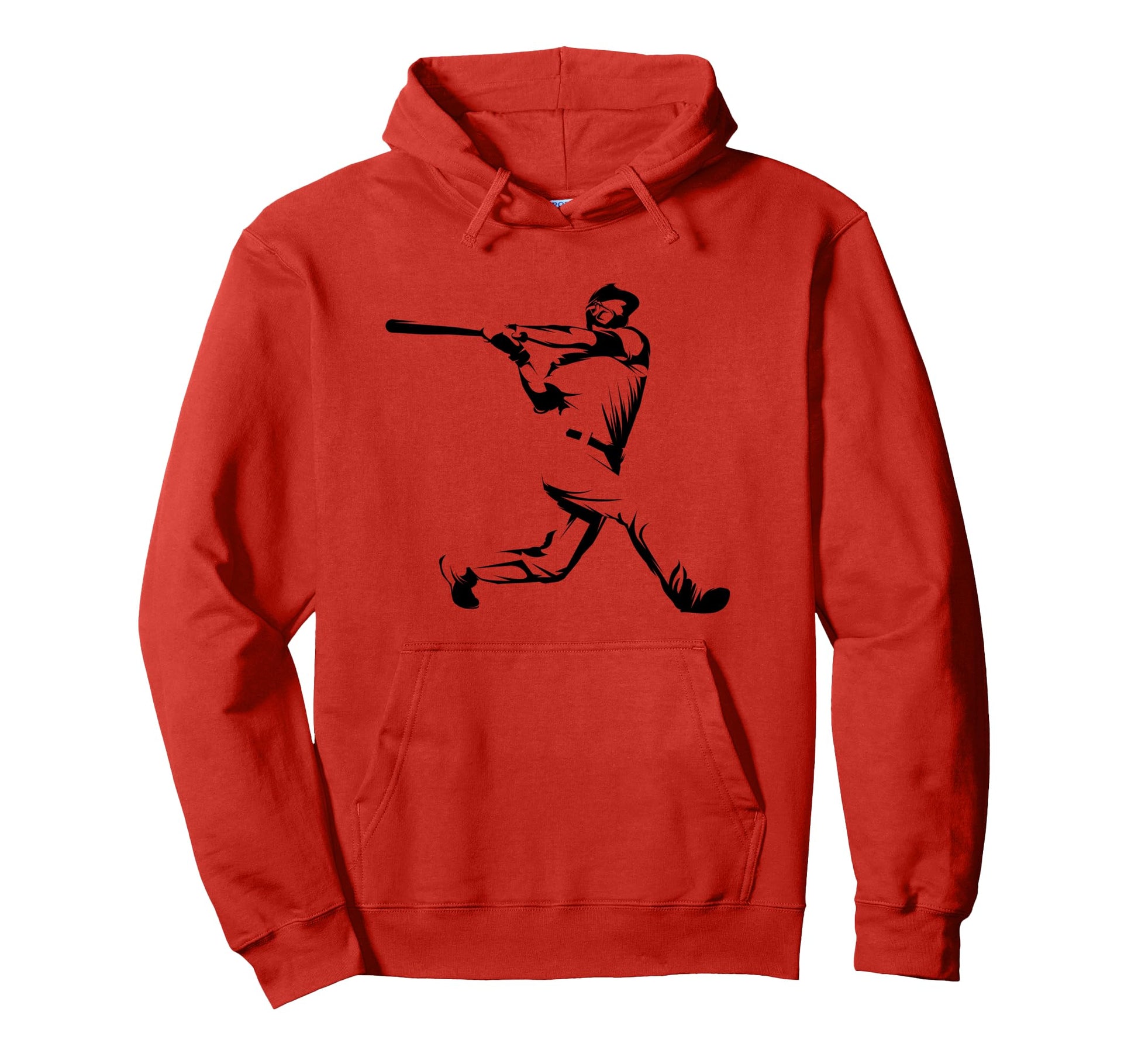 Baseball Player Hitter Taking Swing Hoodie - Minimalist Print for Adults - T-Shirt, Sweatshirt, Hoodie